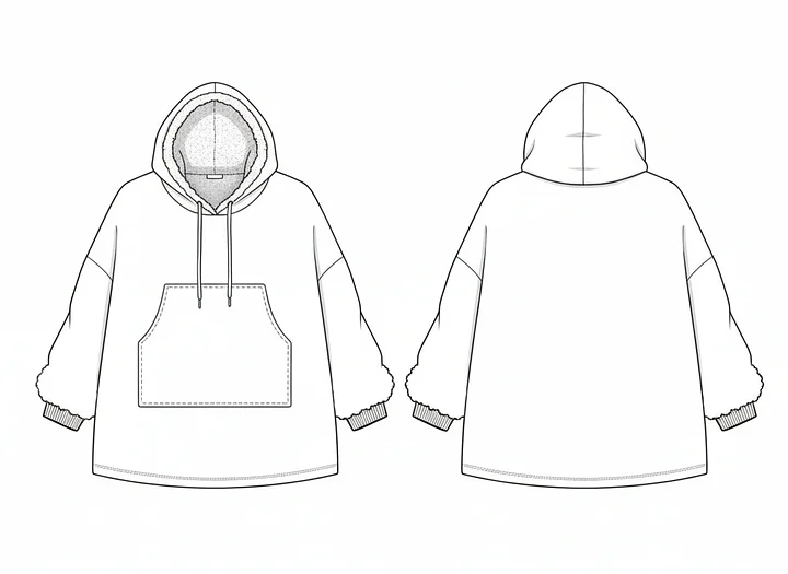 Unisex Oversized Hoodie Sewing Pattern – Your New Cozy BFF product image (2)
