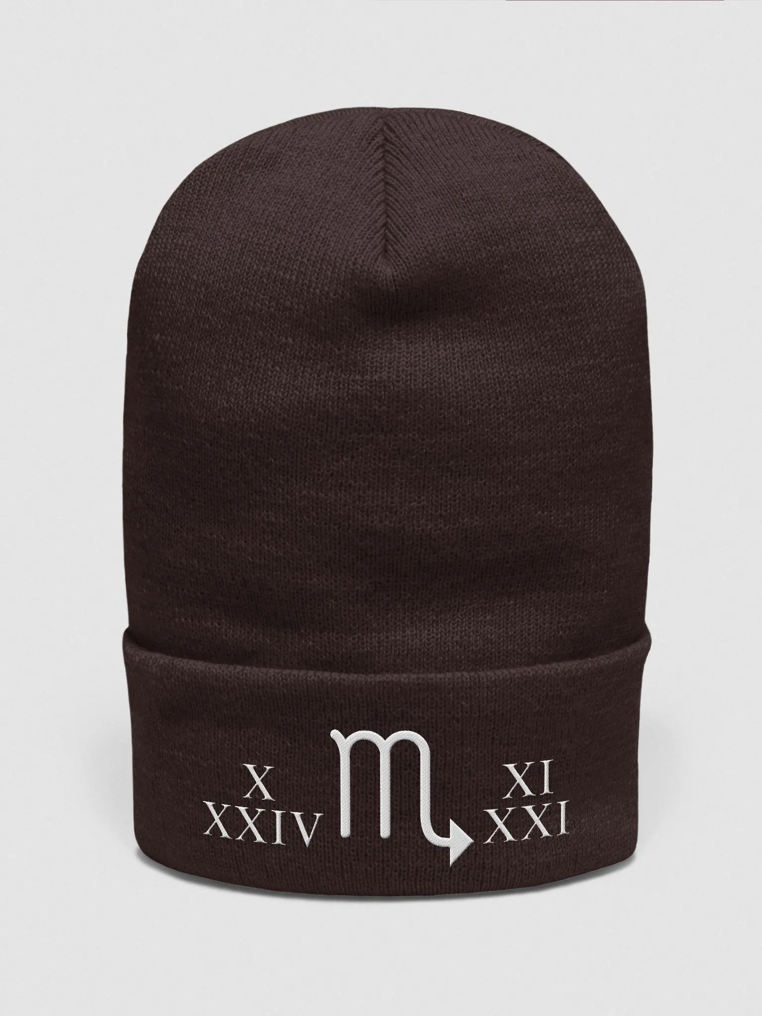 "Scorpio Shadows: Mystique Unleashed" Dynamic Motion Embroidered Beanie product image (1)