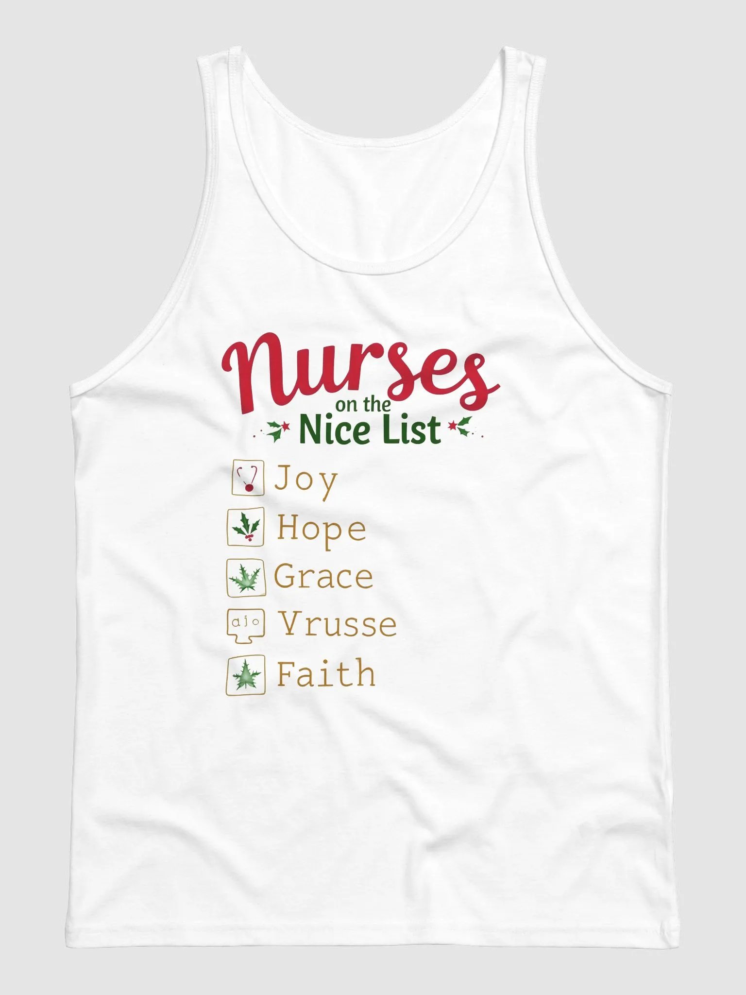 Festive Nurses on the Nice List Jersey Tank product image (3)