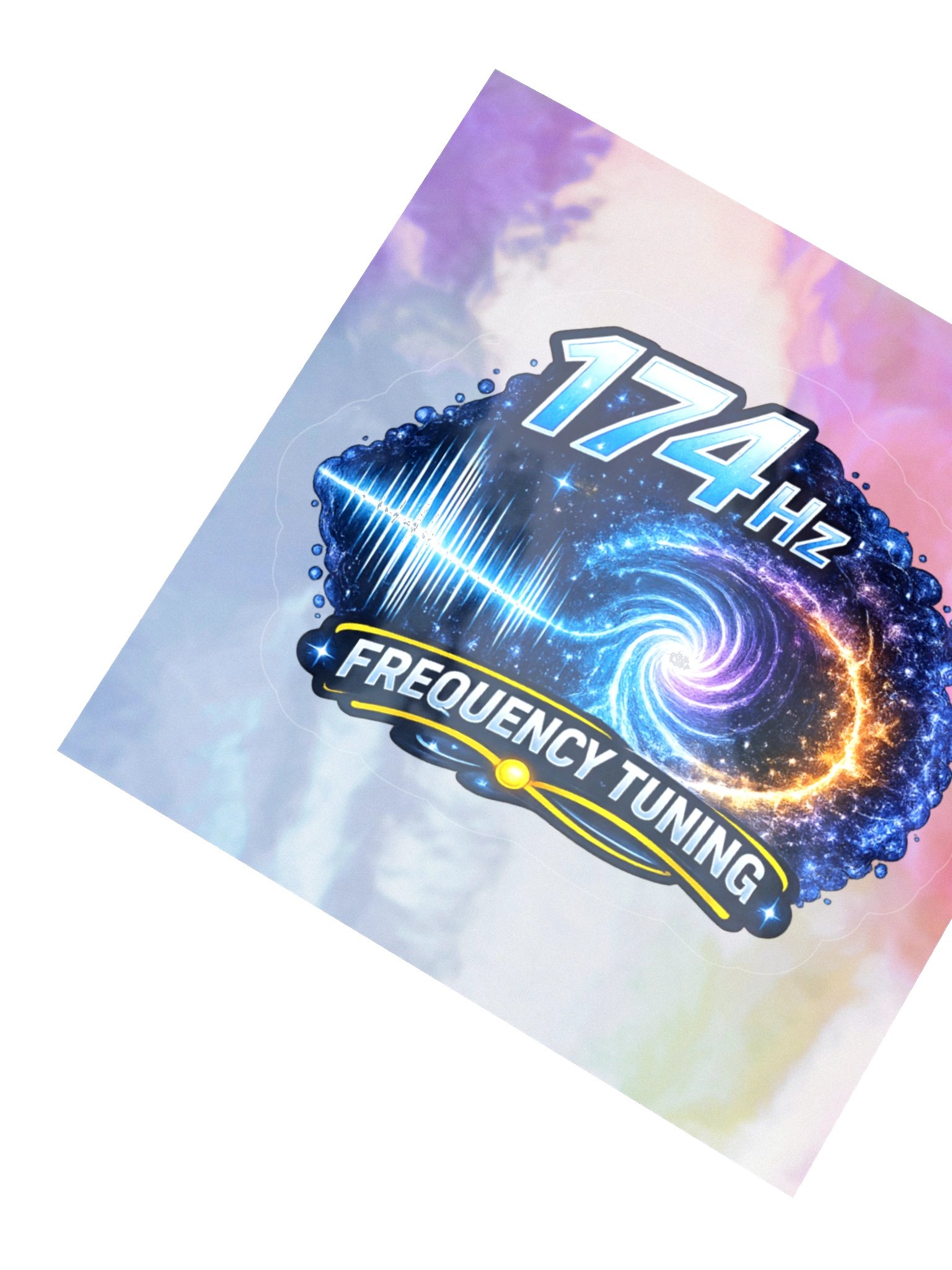 174 Hz Frequency Sticker on Holographic backing product image (5)