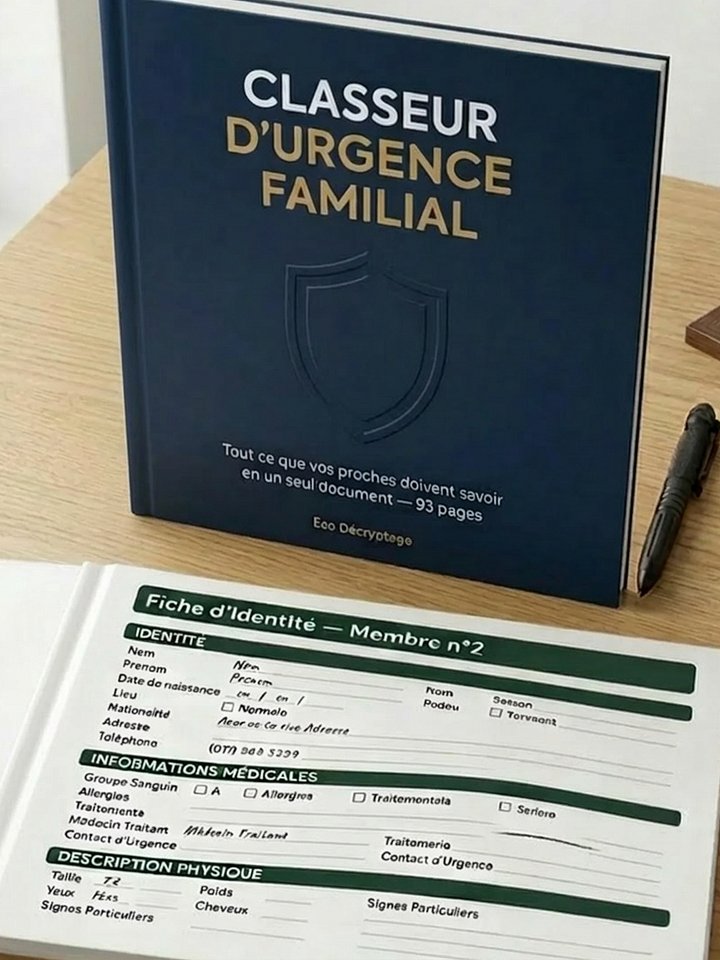 🛡️ CLASSEUR D'URGENCE FAMILIAL — Tout ce que vos proches doivent savoir, en un seul document. product image (1)