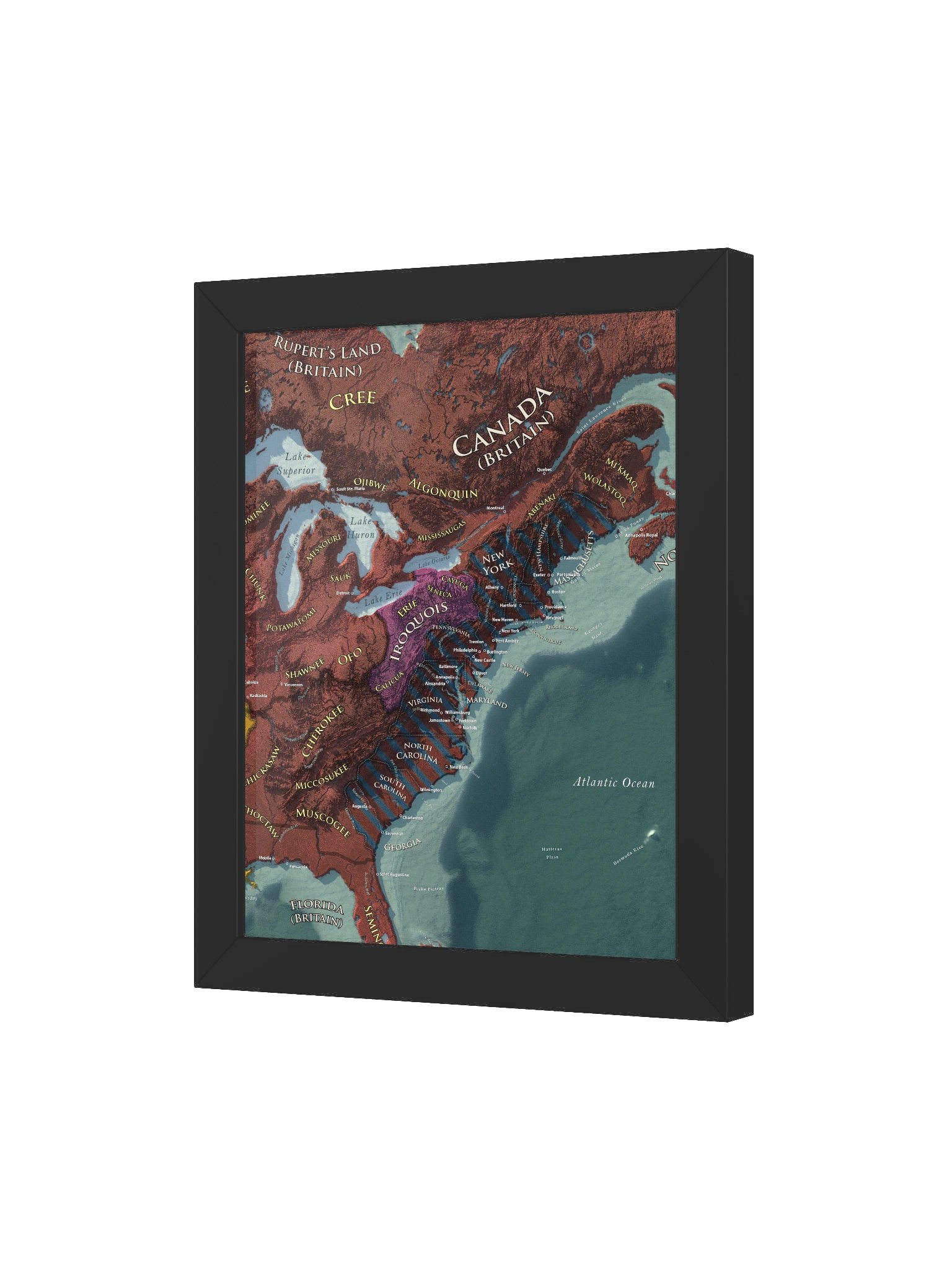 The American Revolution - 1776 - Framed Map product image (1)