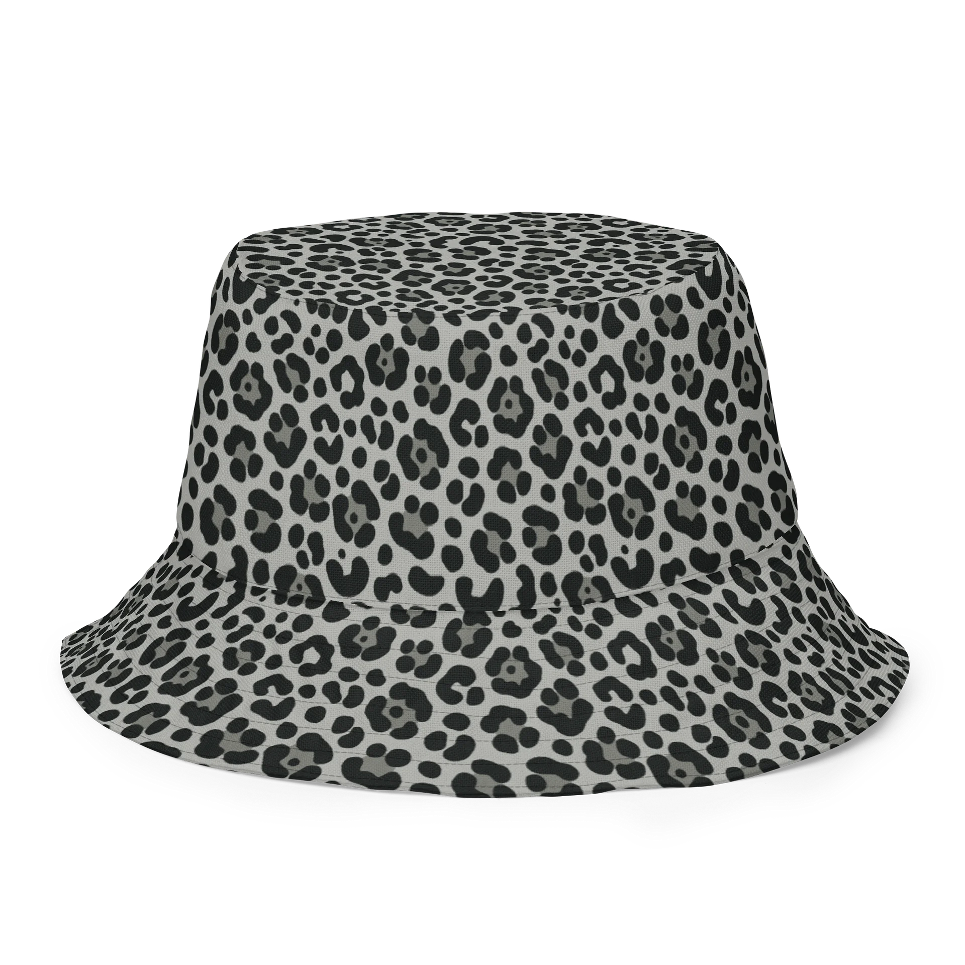 Bold Snow Leopard Print Reversible Bucket Hat product image (7)