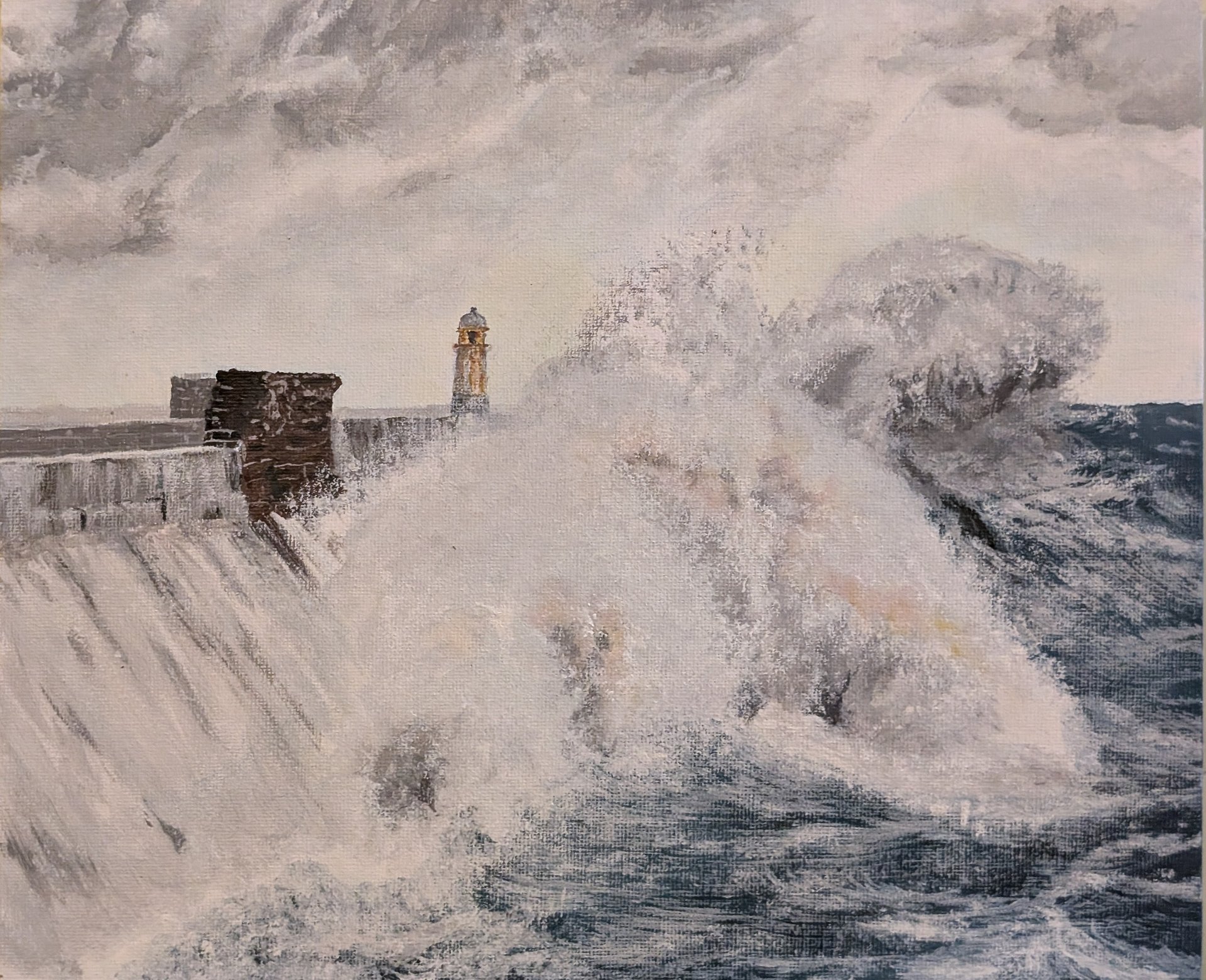 Big wave, small lighthouse product image (1)