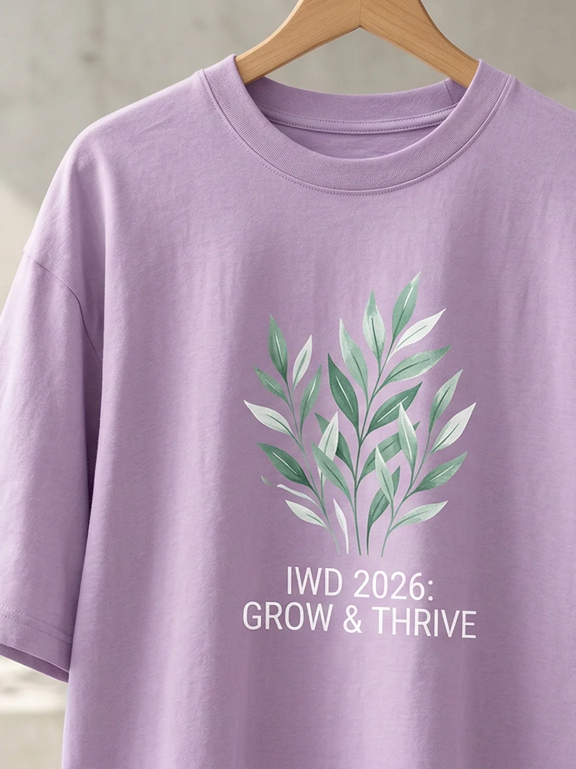 The "Grow & Thrive" Oversized Tee (Lavender) product image (2)