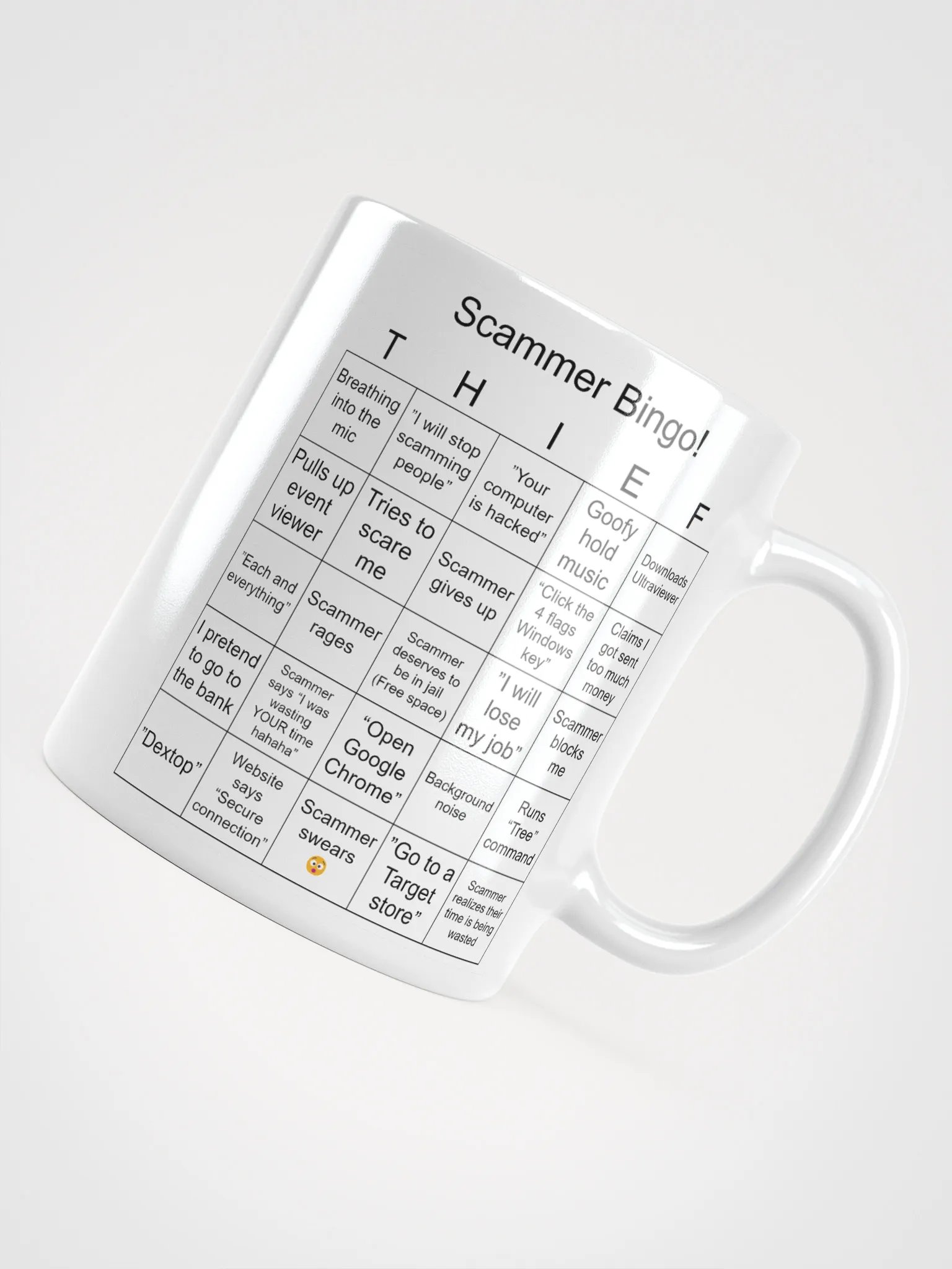 Scammer Bingo! White Glossy Mug product image (4)