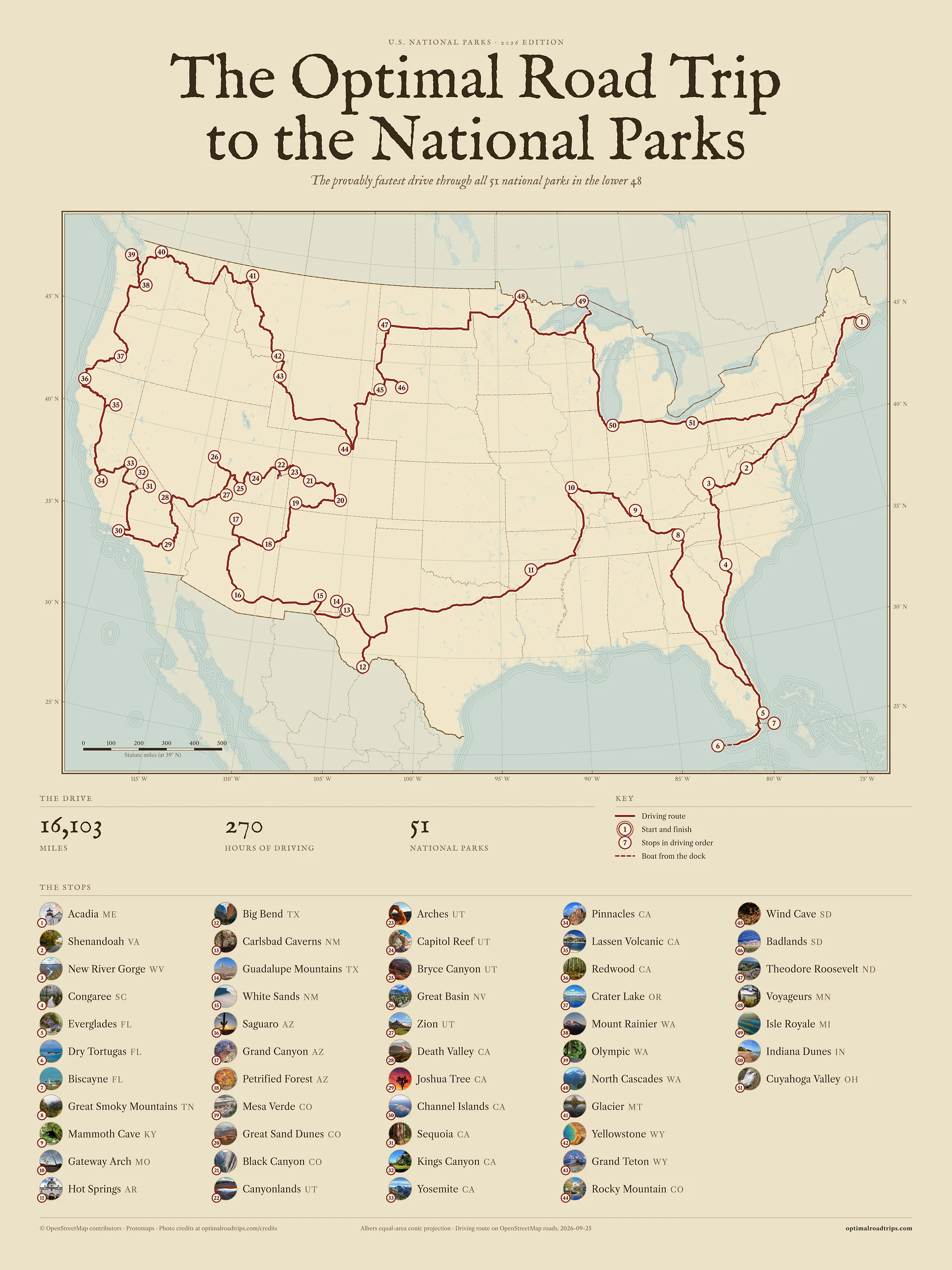 U.S. National Parks 2026, Atlas, 18 x 24 in, black-framed poster product image (2)
