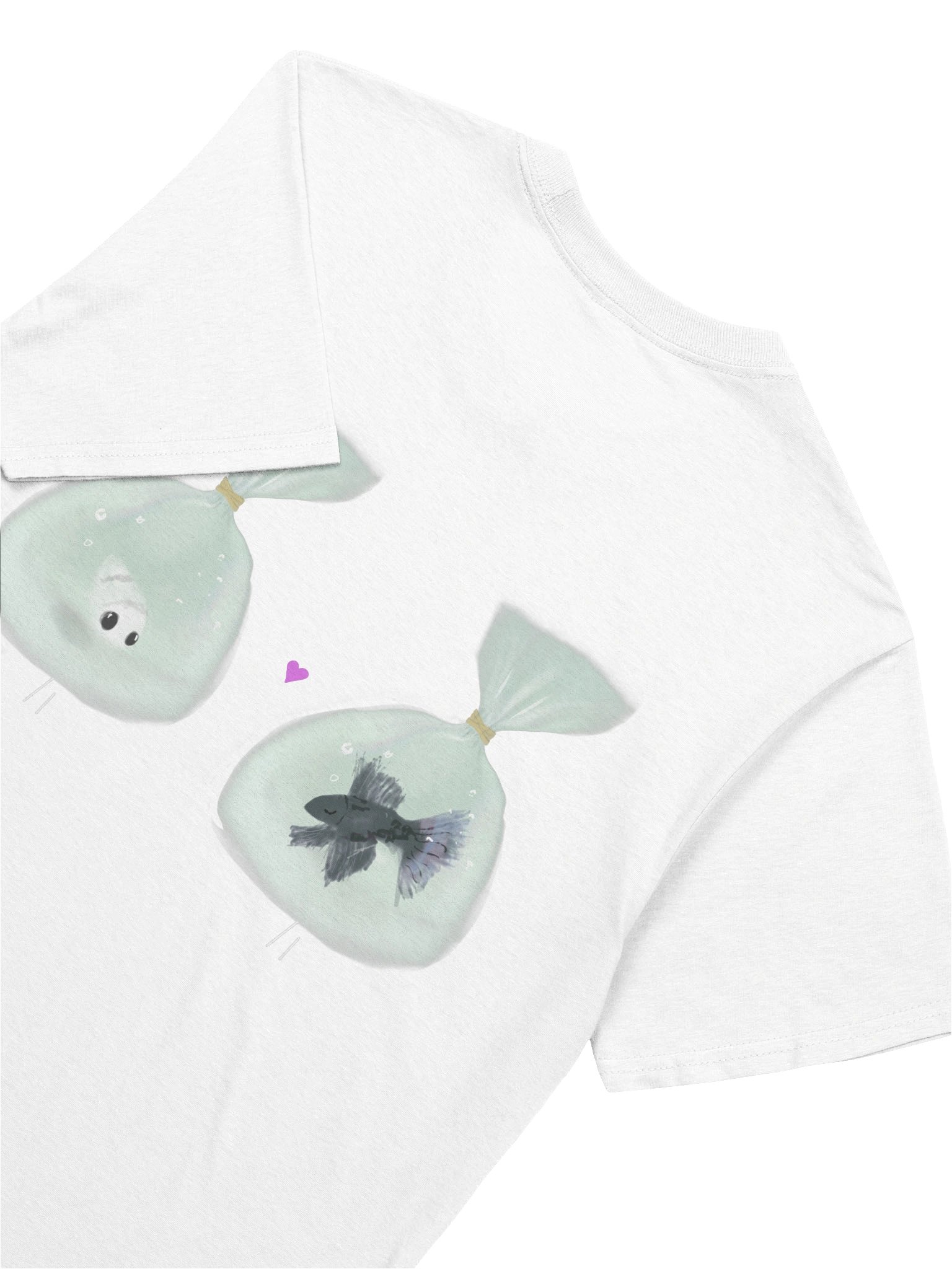 Fish Love T-shirt (White) product image (8)