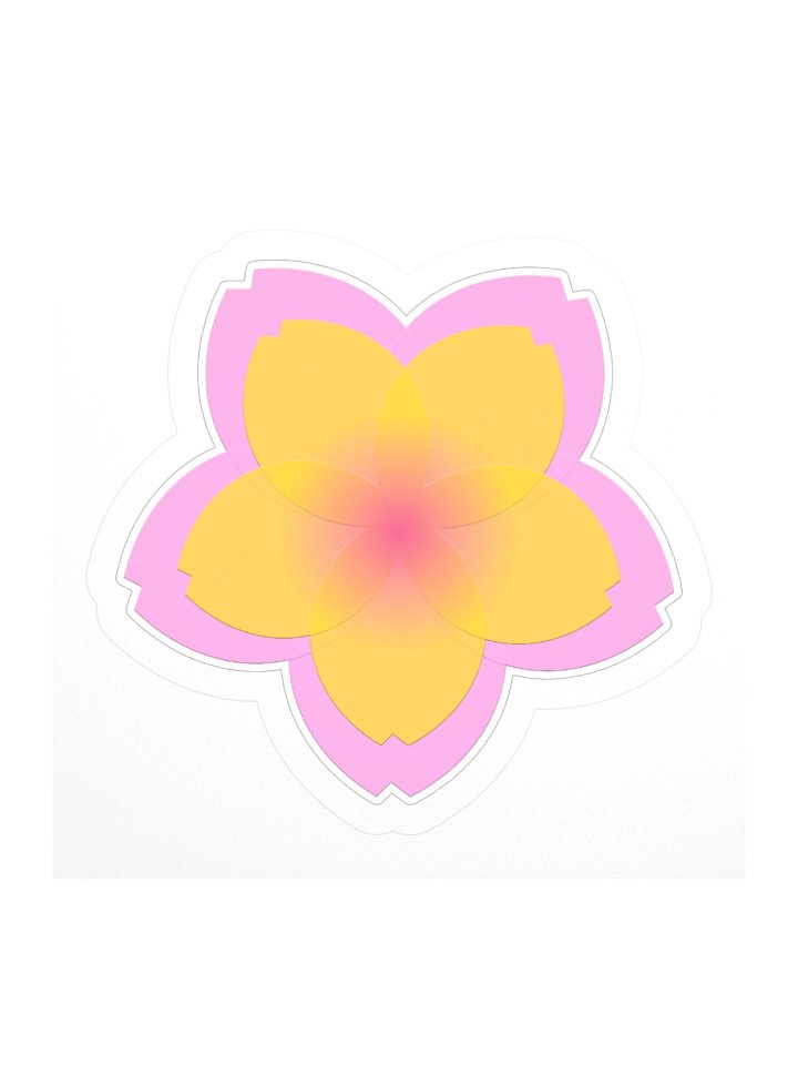 Deep Serenity Sakura Sticker in Yellow product image (2)