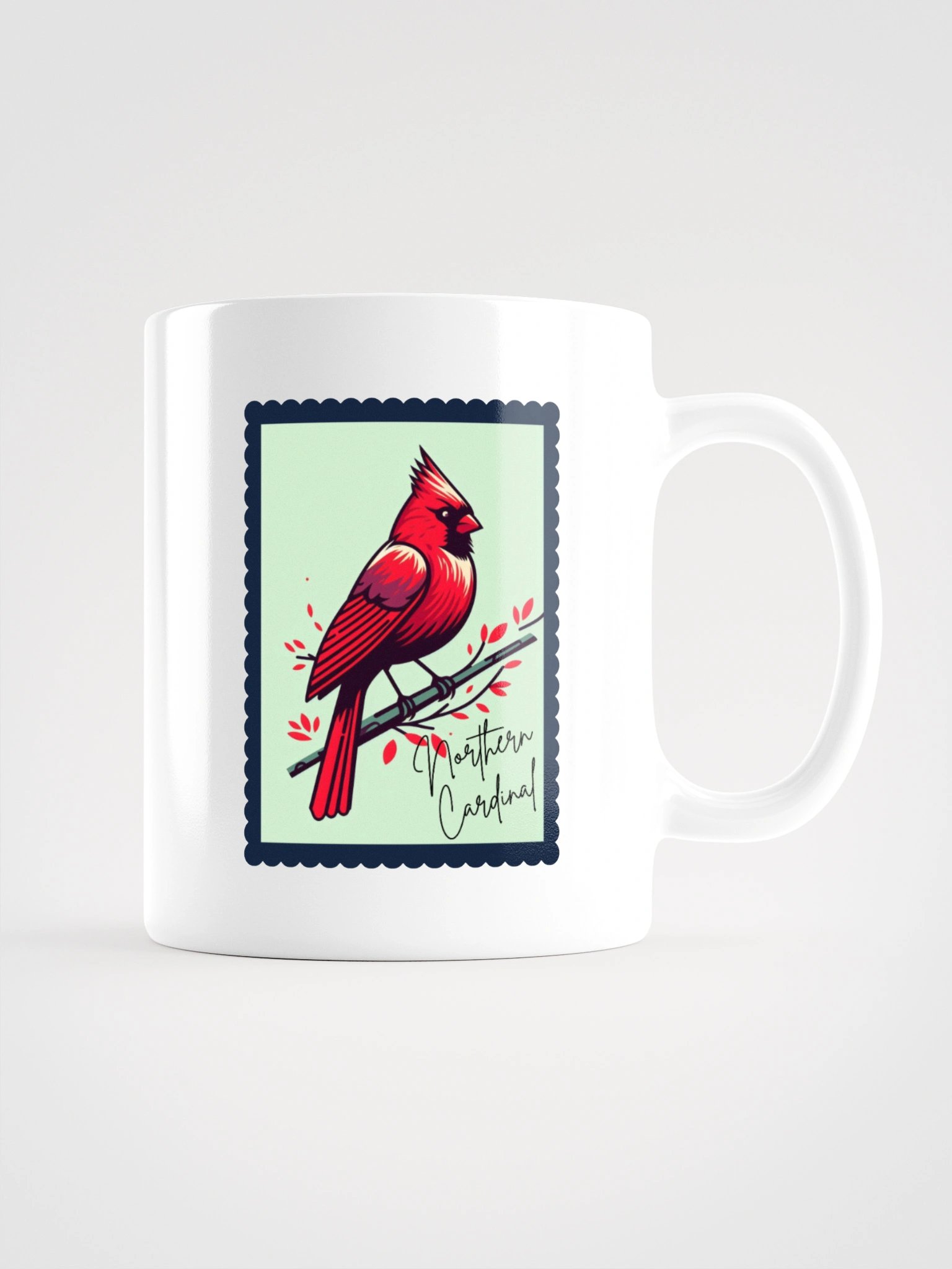 Northern Cardinal Ceramic Mug – Vintage Songbird Coffee Cup & Birder Gift product image (2)