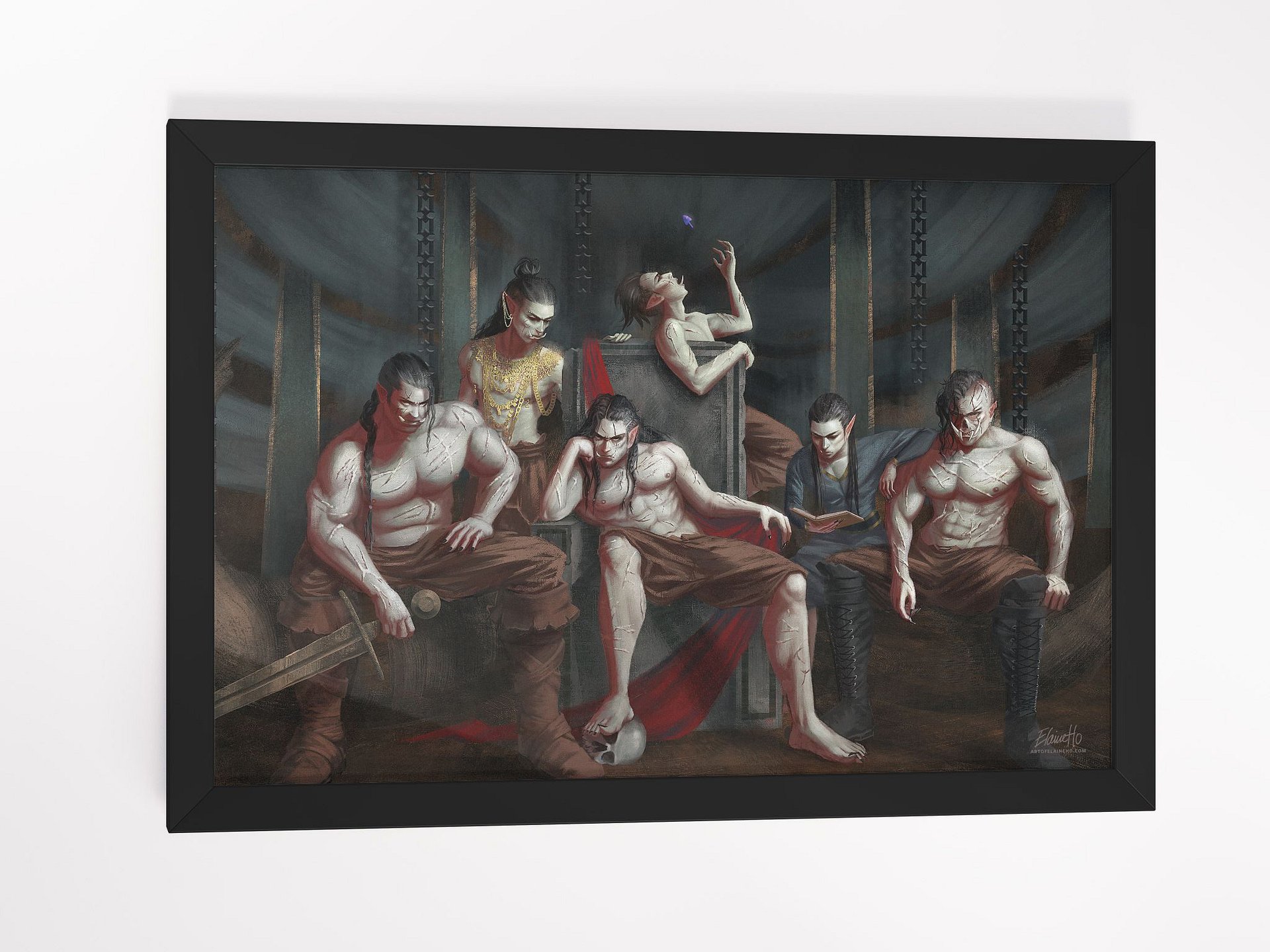 The Orcs of Orc Mountain Framed Art Print, by Elaine Ho product image (4)