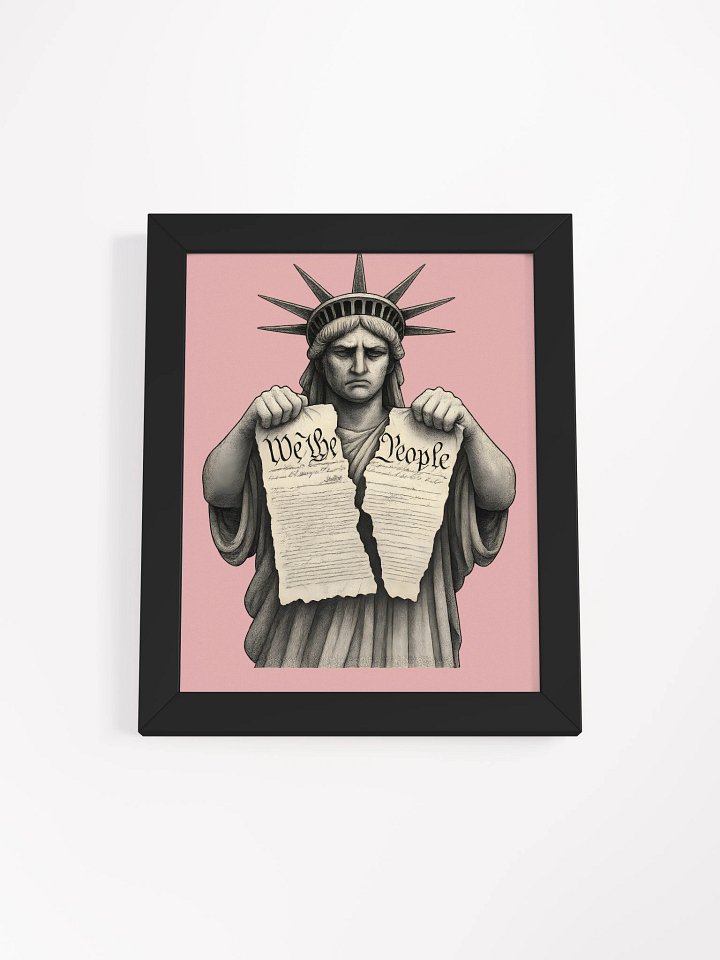 Statue of Liberty Tearing Constitution Framed Art product image (2)