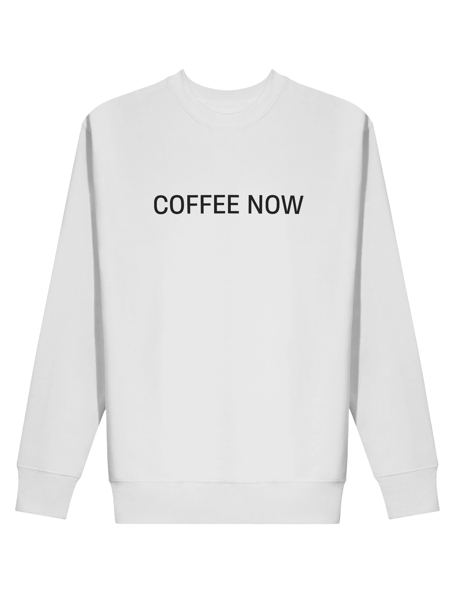 Crewneck “COFFEE NOW” - black typo print product image (4)