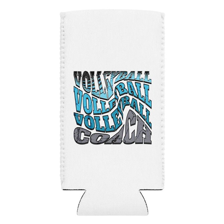 Mess Swirl Volleyball Coach Wavy Coozie Can Cooler product image (2)