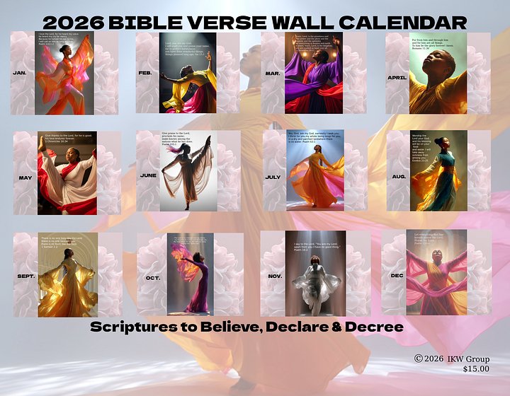 2026 BIBLE VERSE WALL CALENDAR - Christian Wall Calendar 2026 | Blessings of the Bible with Bible Verses | 12 Month | Thick & Sturdy Paper | Holiday Gift | Scripture Christian Calendar 2026 product image (2)
