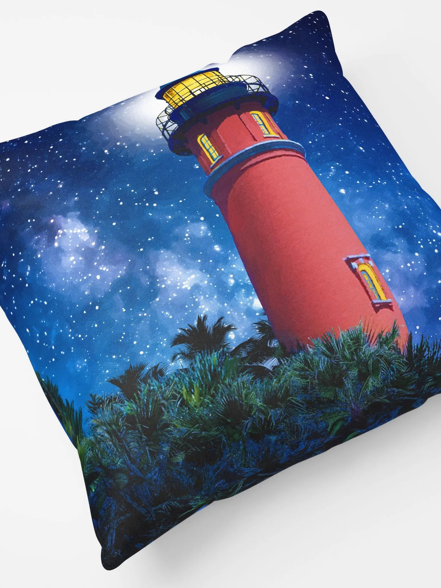 Ponce de Leon Inlet Lighthouse at Night Throw Pillow product image (5)