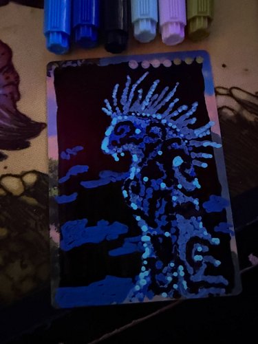 Made myself a nyxbloom ancient until I can get a real one :3 doodles with paint markers over a dual face token! #magicthegath...