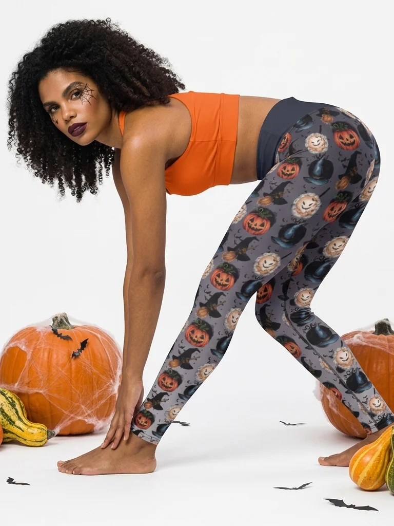 Spooky Elegance-Halloween edition-yoga leggings product image (4)
