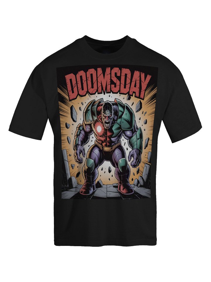 Apocalyptic Rampage: Doomsday Oversized Faded Tee product image (1)