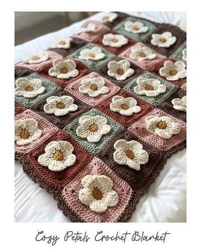 🌸✨ Comment “COZY” for the links to make The Cozy Petals Blanket! 

Meet my newest design — a warm, textured flower crochet bl...