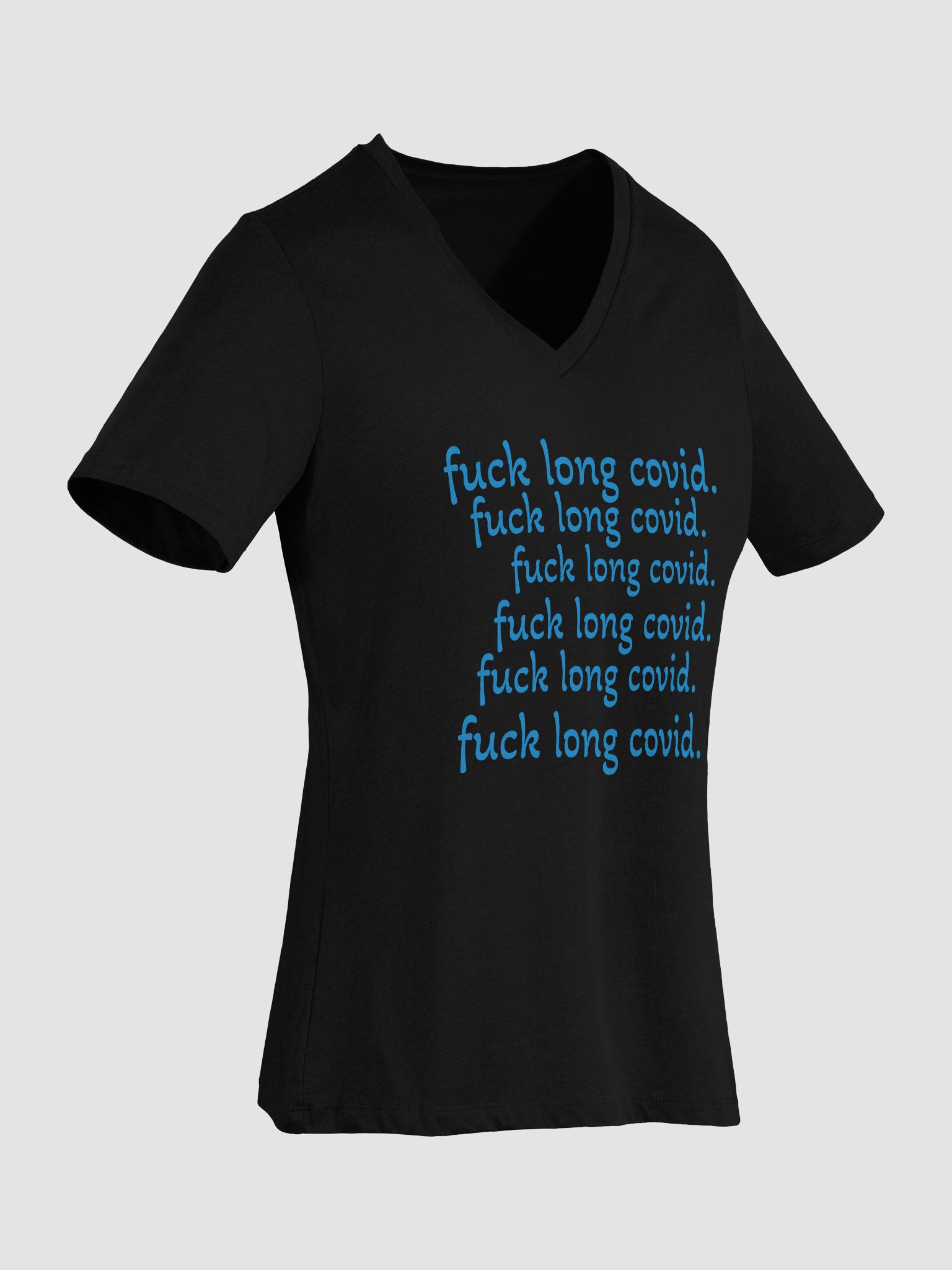 F*ck Long Covid Relaxed V-Neck Tee product image (37)
