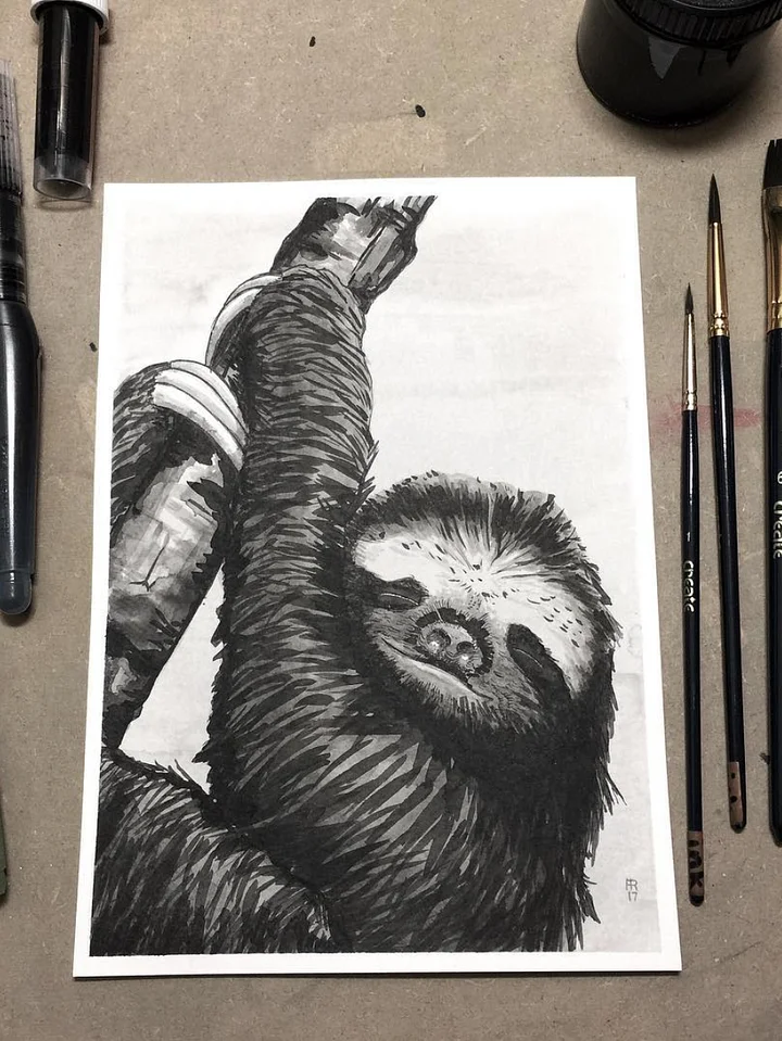 original artwork : sloth product image (1)