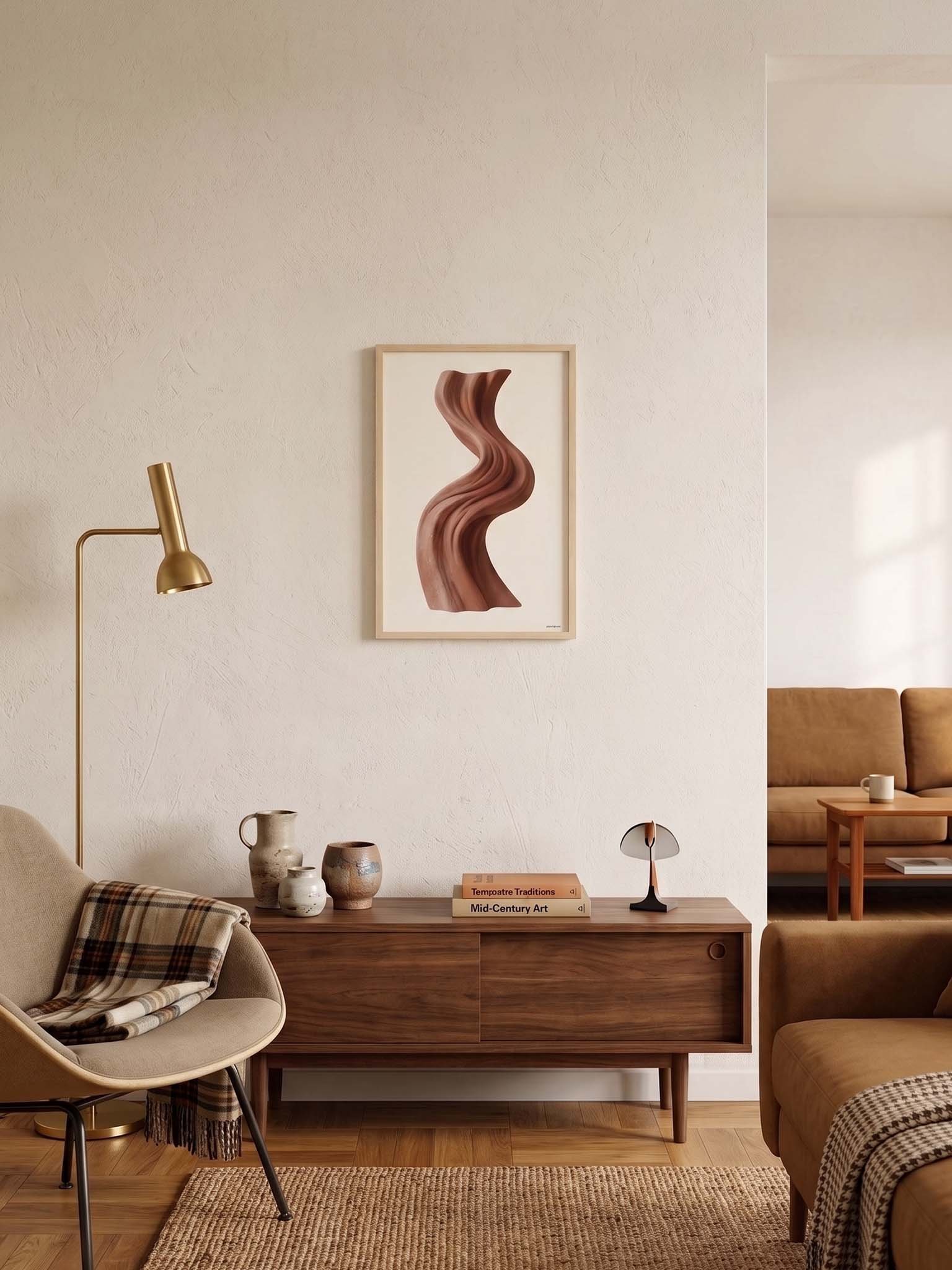 Terracotta Current - Abstract Organic Sculptural Wall Art product image (73)