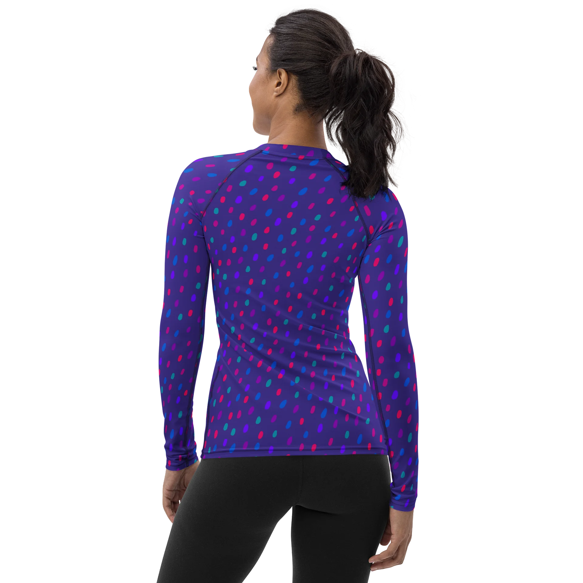 Vibrant Dots Womens Rash Guard Athletic Sportswear product image (2)