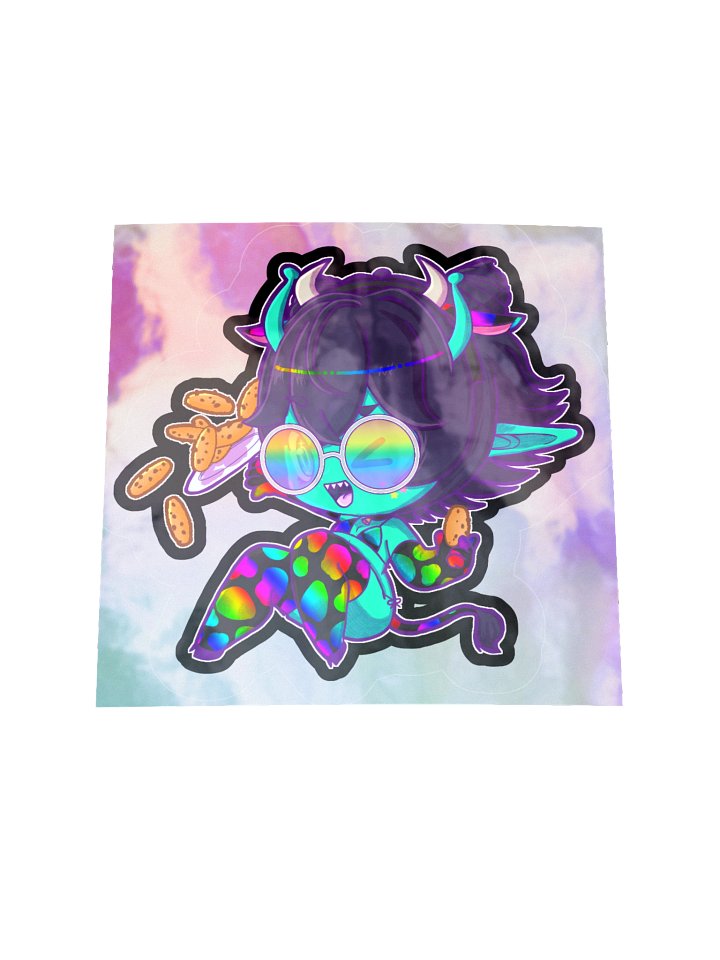 Cookies & Milk Chibi Kiss-Cut Holographic Sticker Pride Edition product image (3)