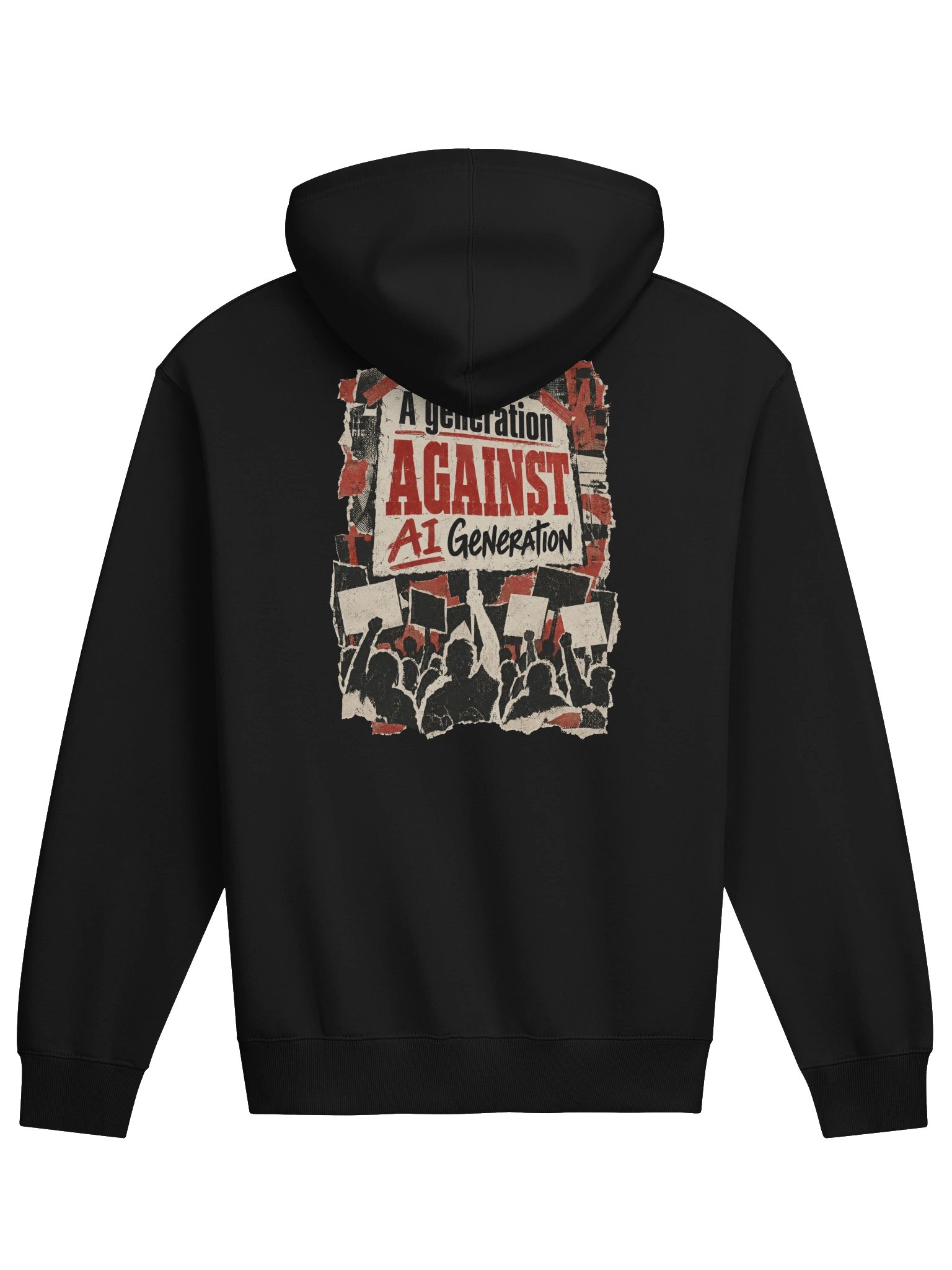 A Generation Against AI Generation: Protest Poster | Box Hoodie product image (1)