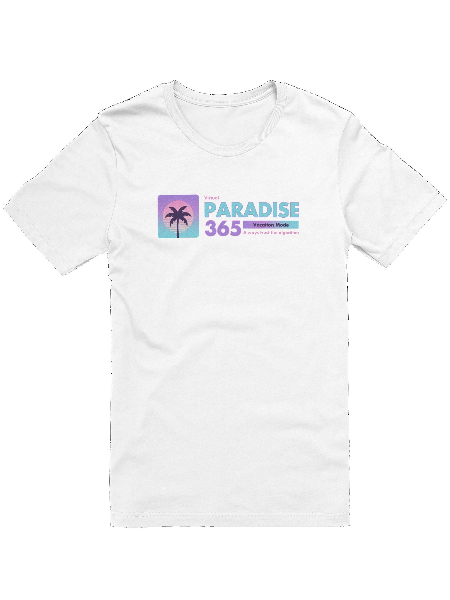 Retro Paradise Vacation T-Shirt - 80s Vaporwave Palm Tree Graphic Tee product image (1)