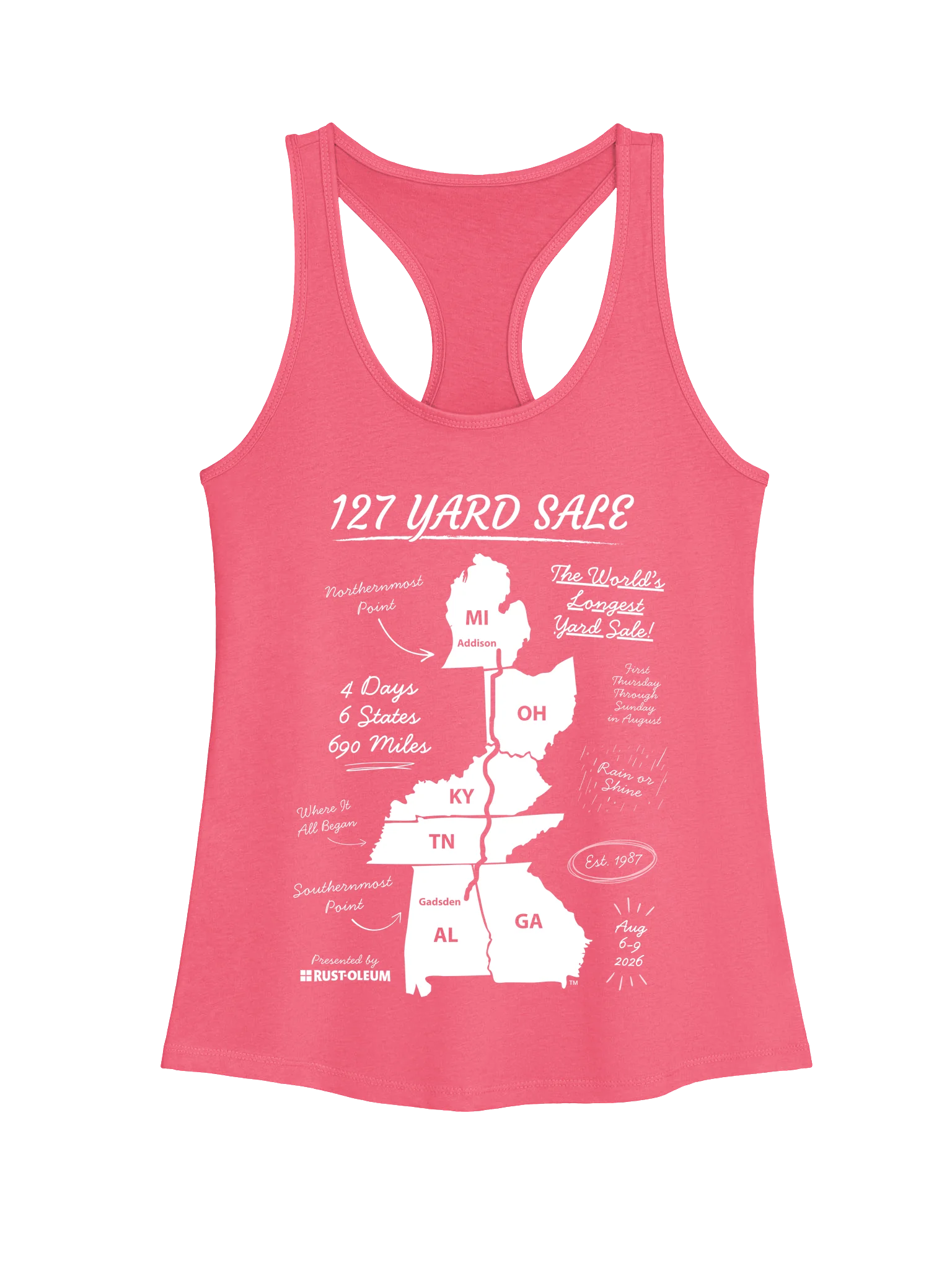 127 Yard Sale (2026) - Next Level Women's Racerback Tank Top product image (1)
