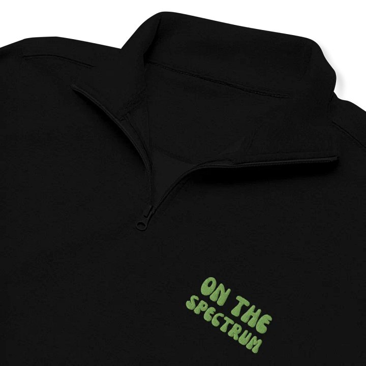 ON THE SPECTRUM (lime) embroidered quarter zip product image (2)
