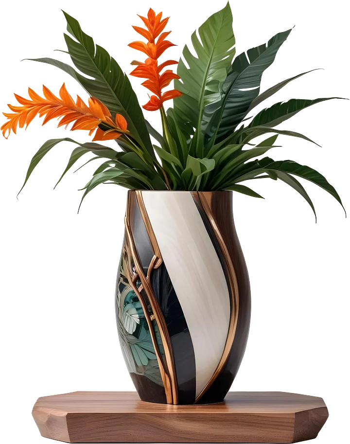 Dream of Eternity Collection – Tropical Elegance Vase – PNG product image (1)