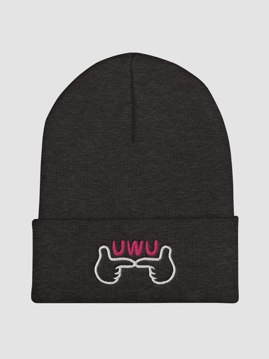 *UWU* Cuffed Beanie - White Threading product image (1)