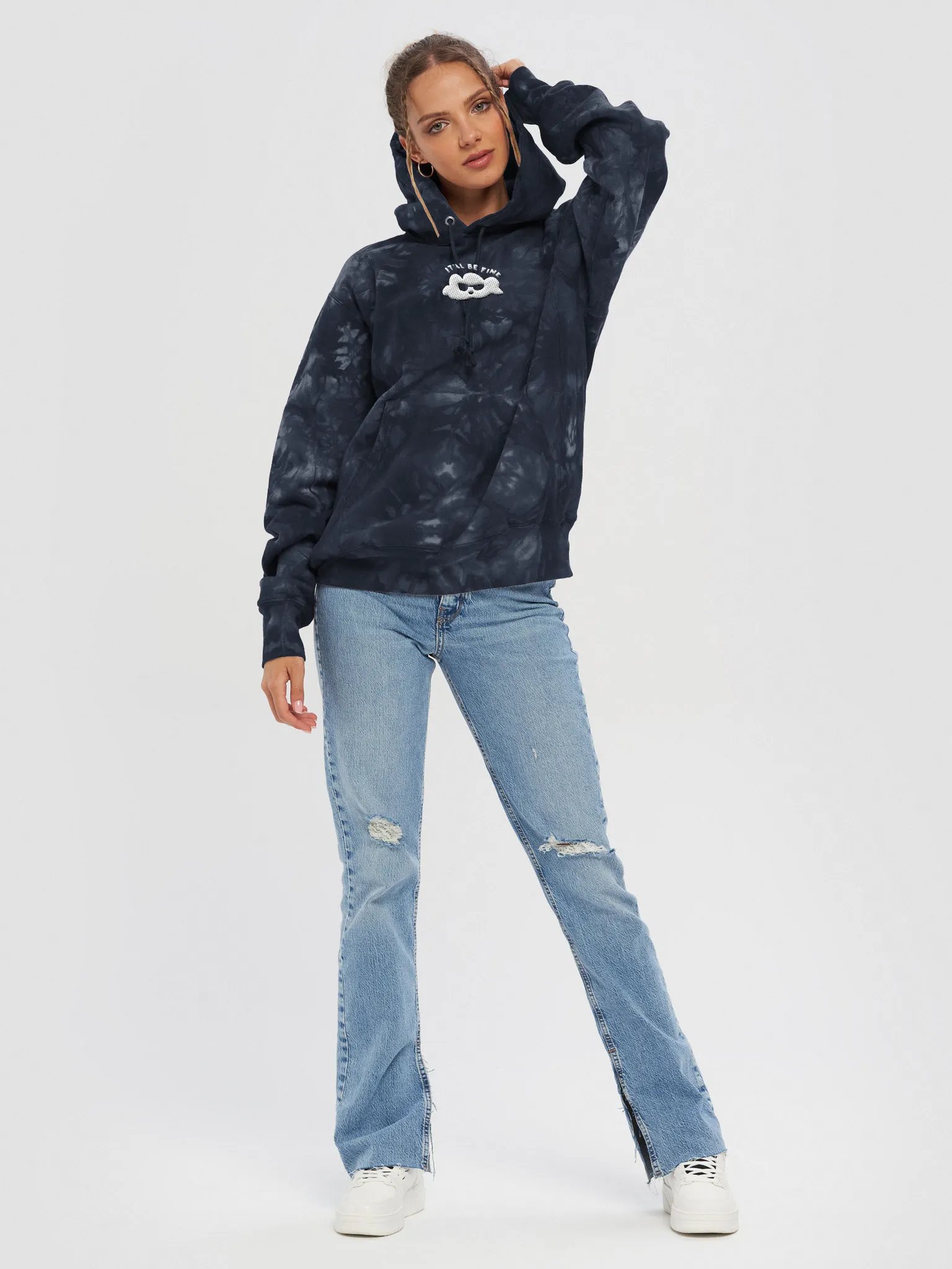 It'll Be Fine Tie Dye Hoodie (embroidered) product image (16)