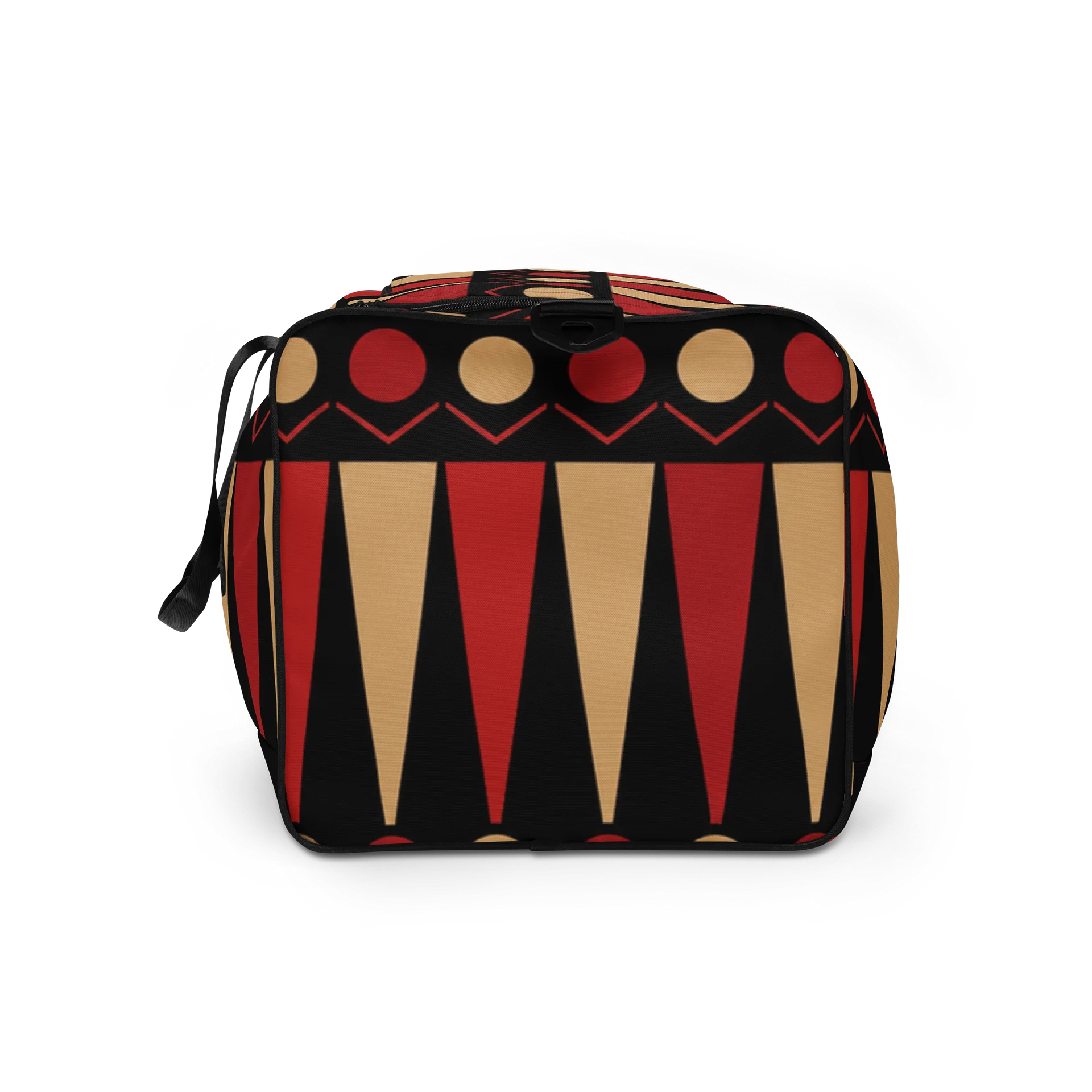 Geometric Red & Beige Pattern Duffle Bag product image (9)