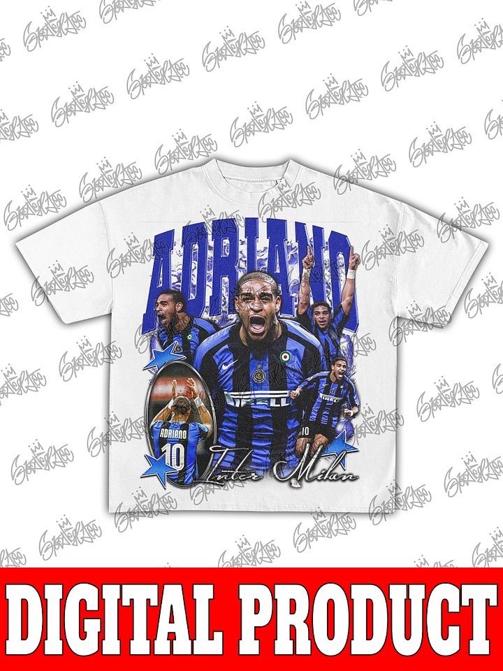 Adriano Inter Milan L'Imperatore 2005 World's Top Goal Scorer Vintage Soccer Bootleg Graphic product image (2)