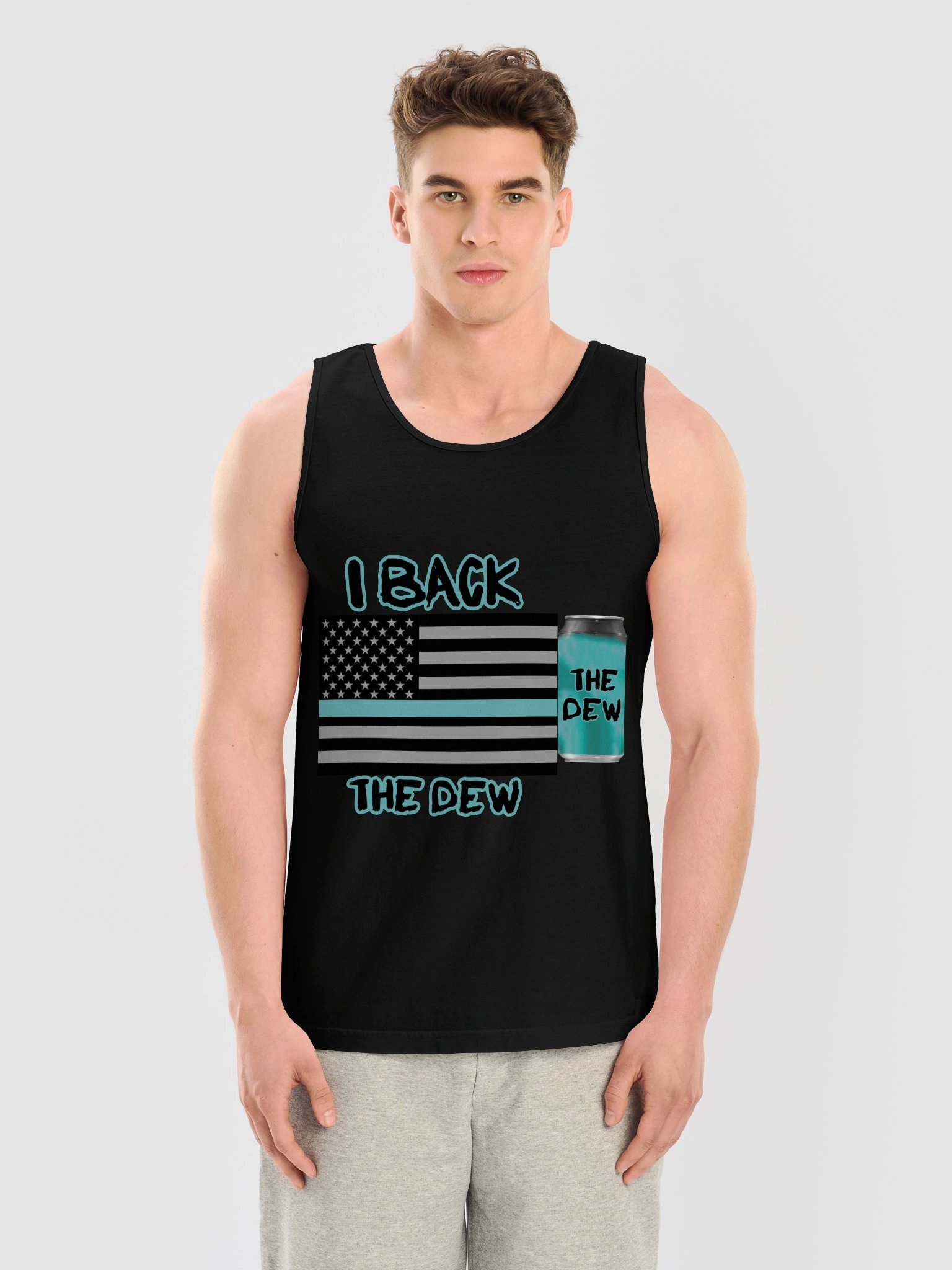 Thin Teal Line Tank product image (6)
