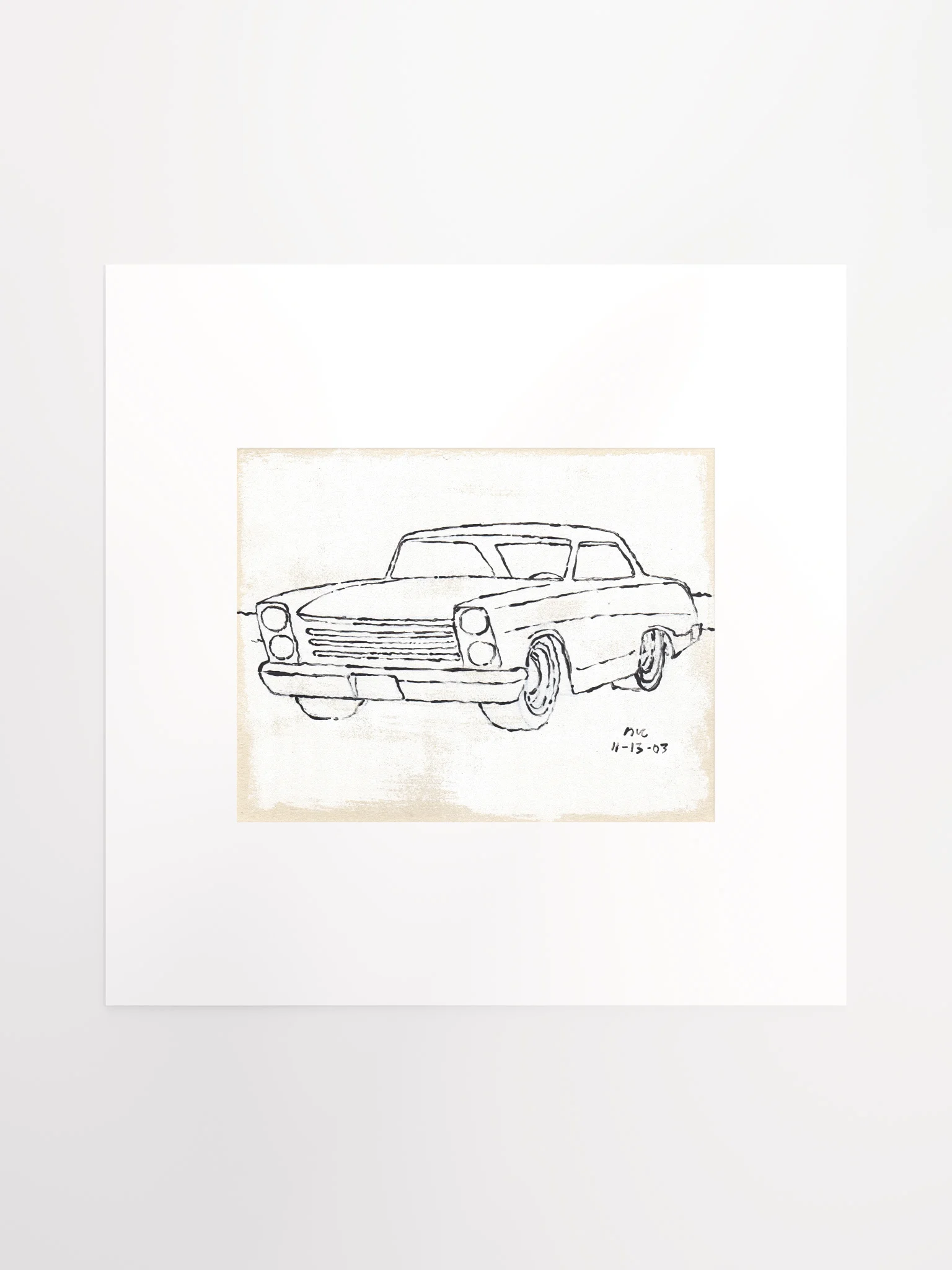 White Car #2 Print product image (1)
