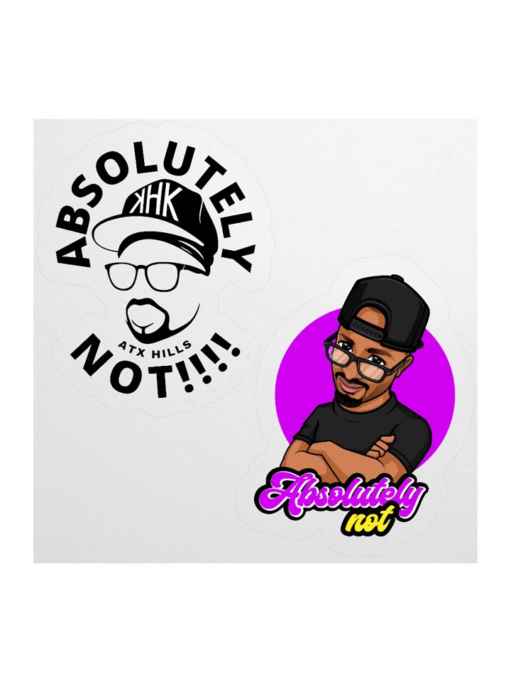Absolutely Not Kiss Cut Stickers product image (1)