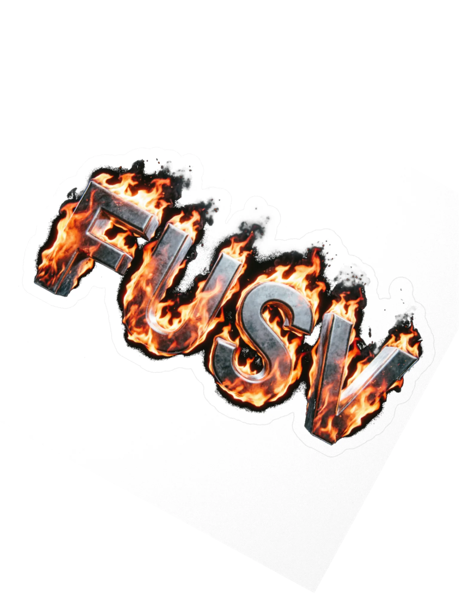 FUSV Flames Metallic 3D Kiss Cut Sticker product image (3)