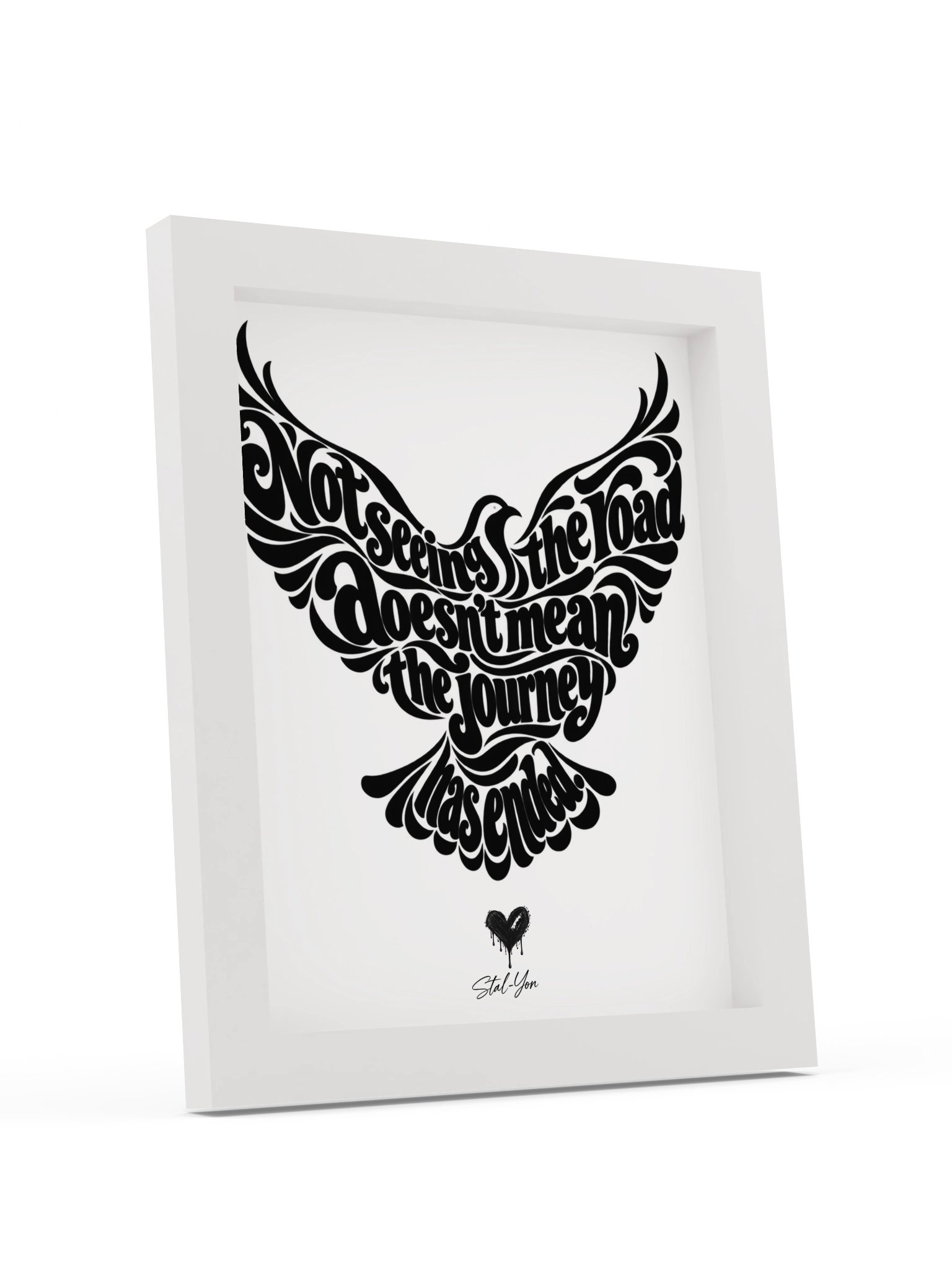 Faith Takes Flight — Eternal Love Wall Art - Black on White product image (4)