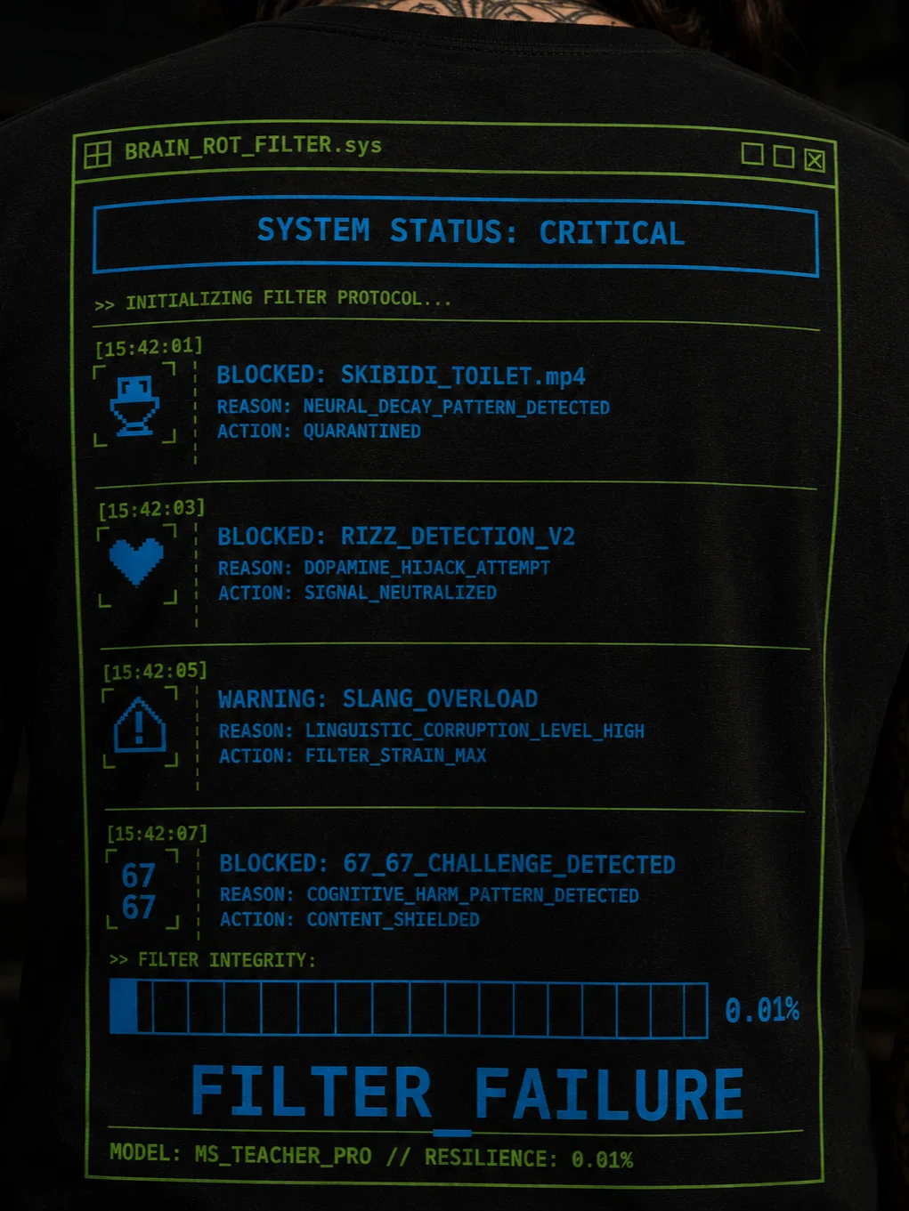 TEACHER.EXE – Brain Rot Filter Failure - Heavyweight Tee product image (2)
