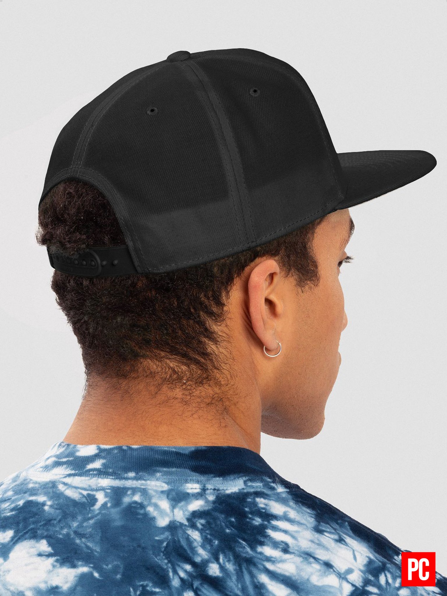 Plain Color Black Wool Blend Snapback Cap product image (3)