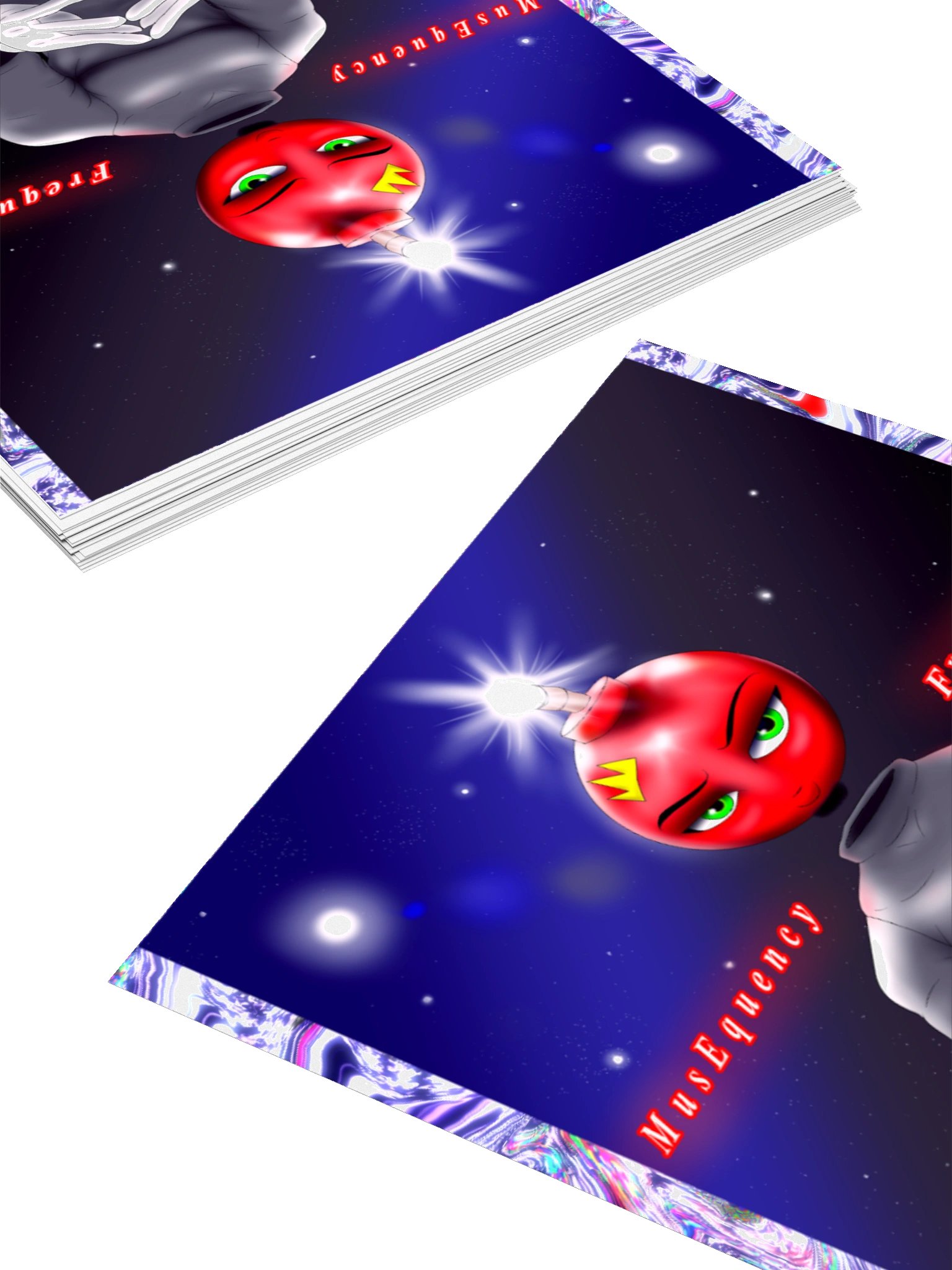 DLU DON’T LABEL US® Cosmic Smirk Kiss Cut Stickers product image (4)