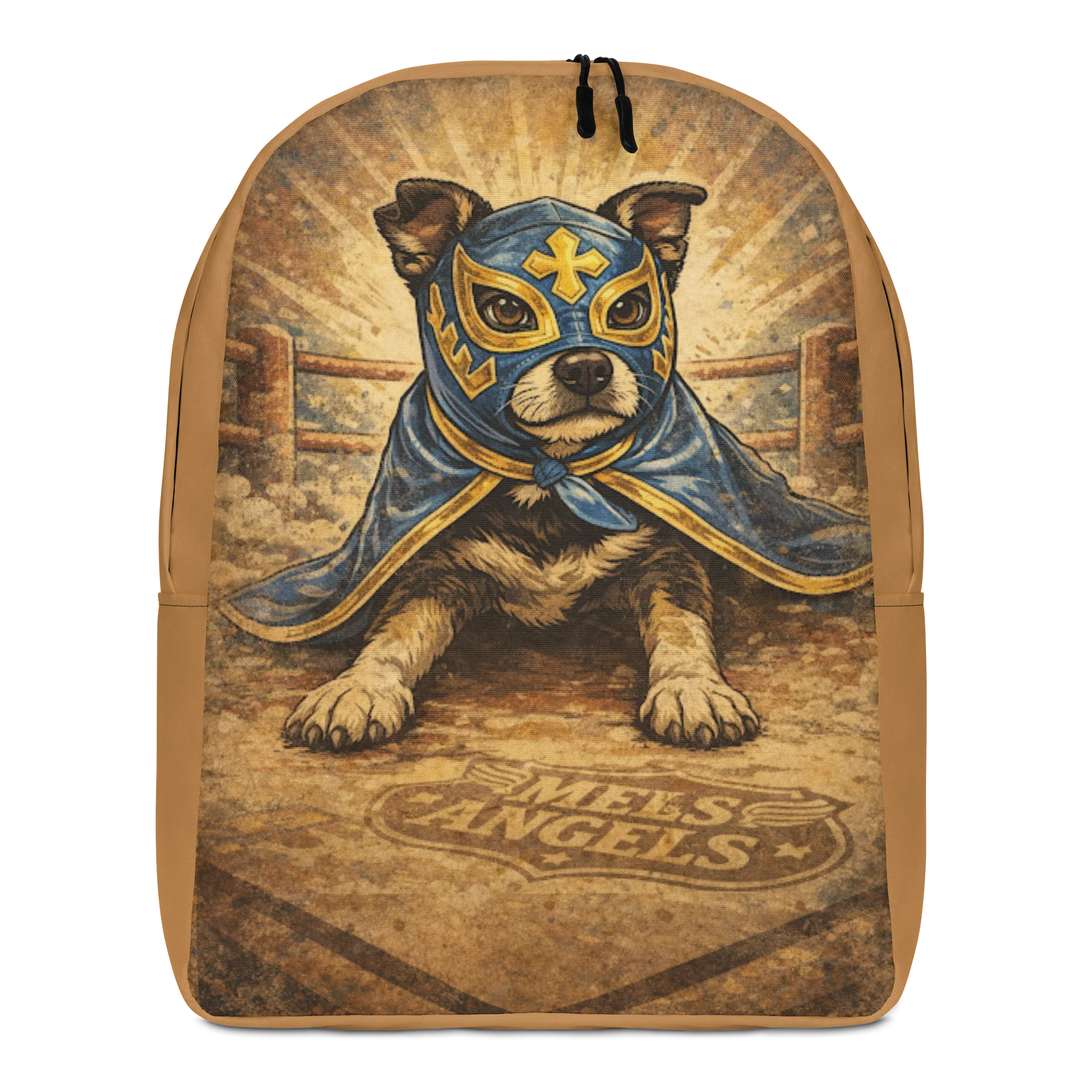 Los Guardianes Luchadores All-Over Print Backpack – Vintage Lucha Libre Dog Travel & School Bag product image (3)
