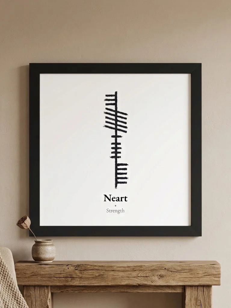 Neart – Celtic Strength Ogham Framed Art Print product image (39)