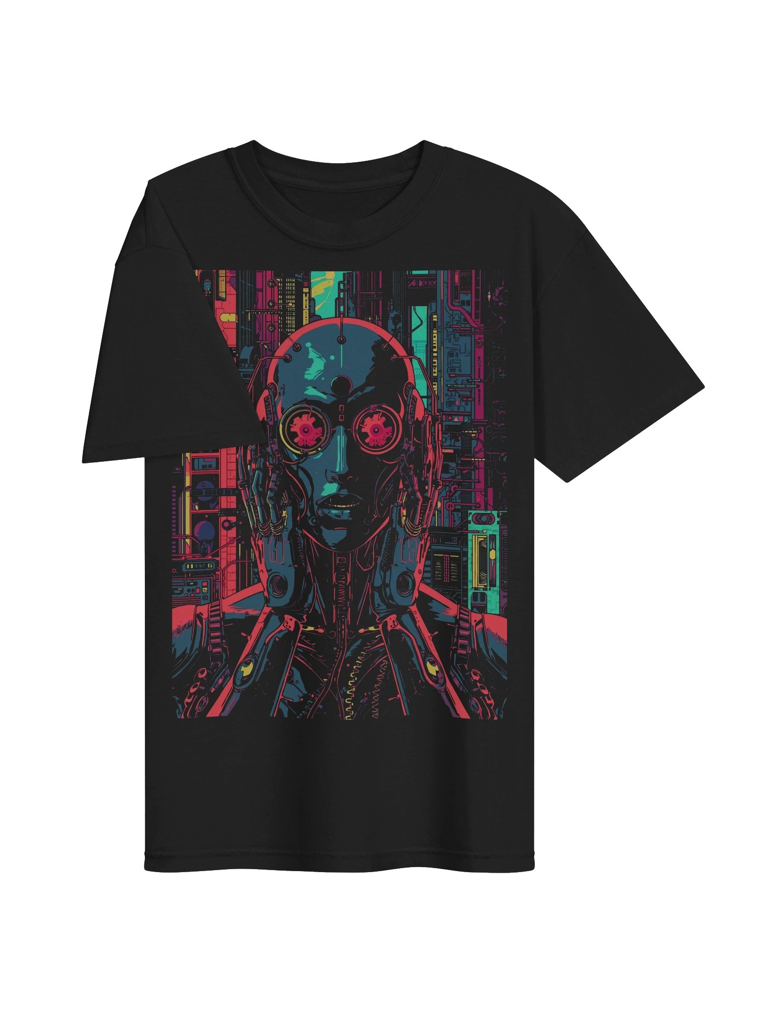 Neon Cyborg Pulse Heavyweight T-Shirt product image (6)