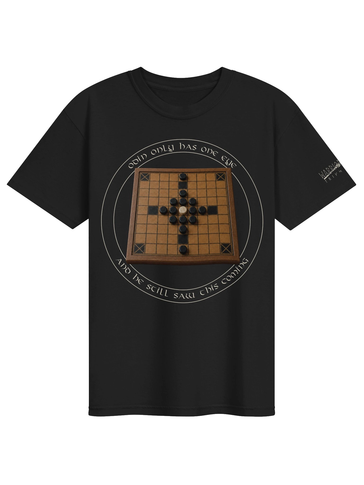 Odins Eye Saw the Loss - Black - Tafl Novelty T-Shirt - VHGLC product image (1)